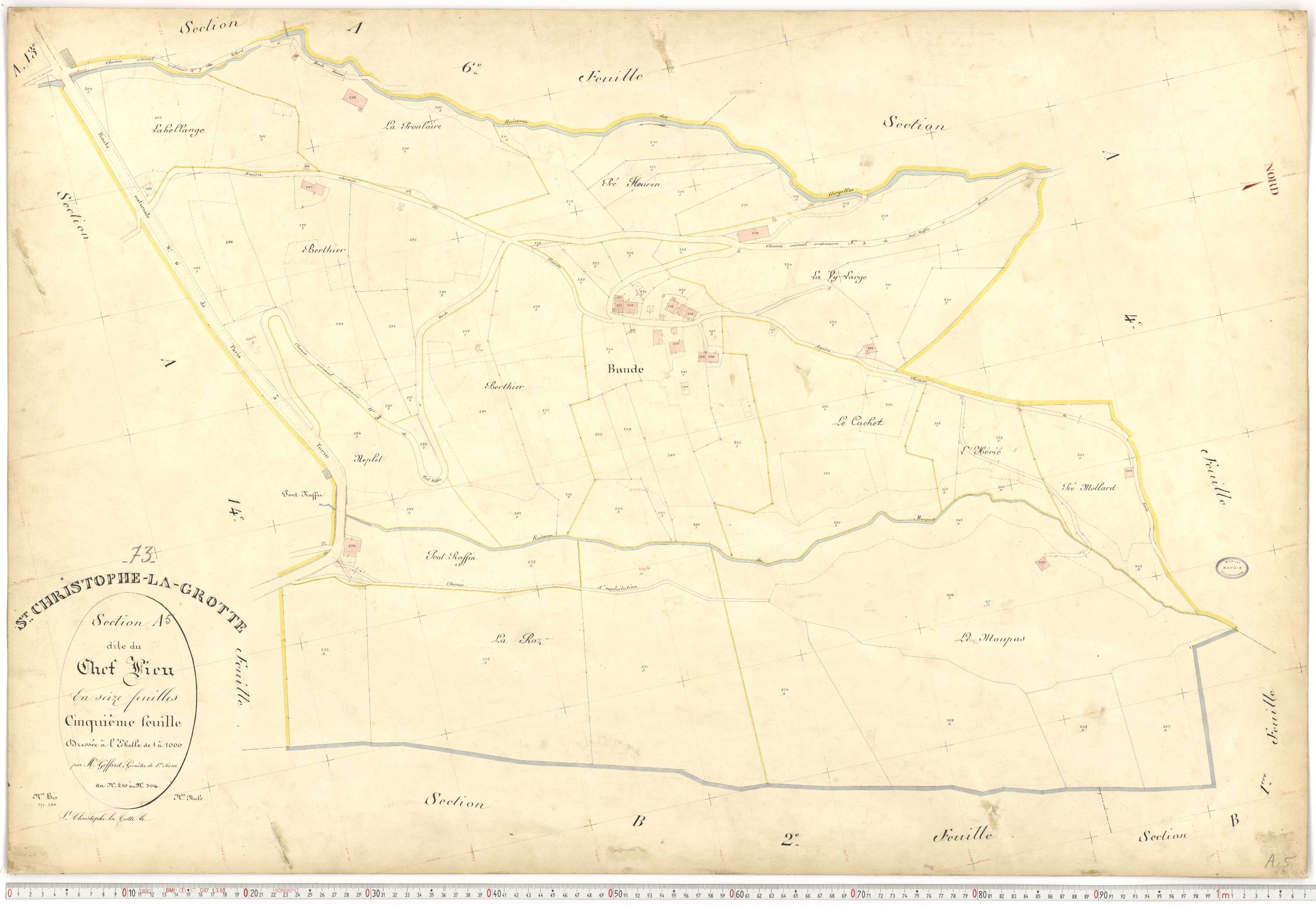 Saint-Christophe - Plans cadastraux du premier cadastre français.