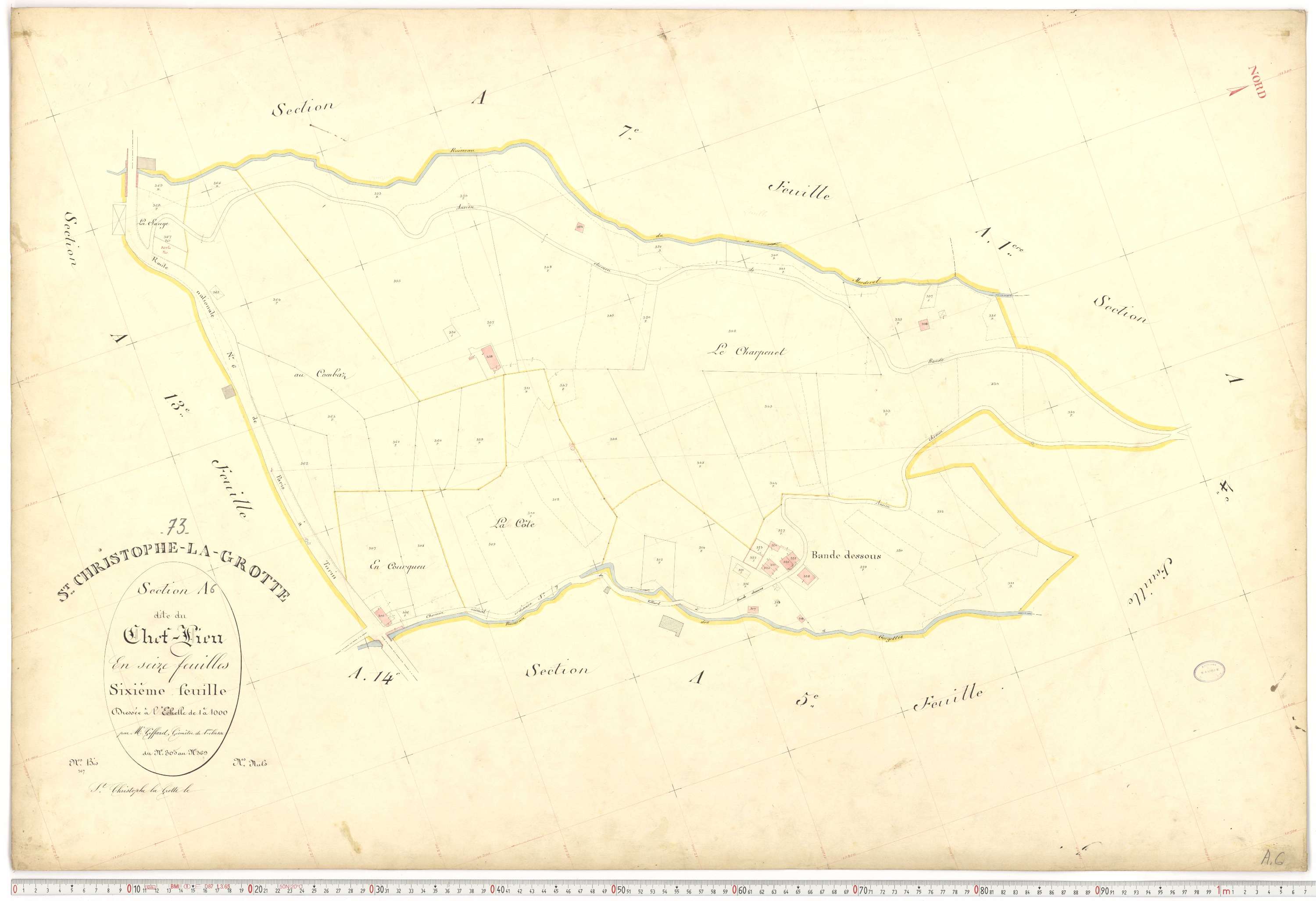 Saint-Christophe - Plans cadastraux du premier cadastre français.