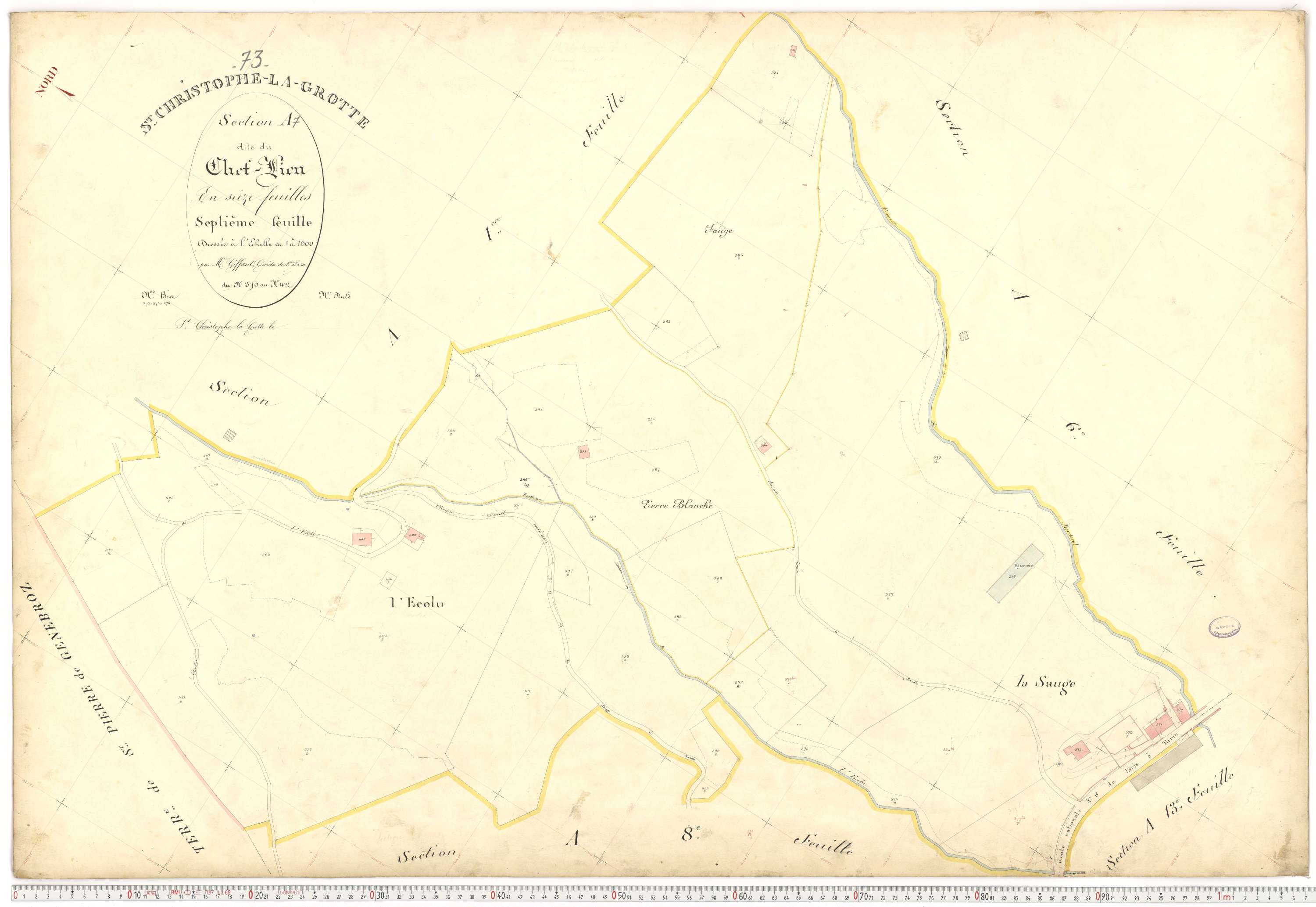Saint-Christophe - Plans cadastraux du premier cadastre français.
