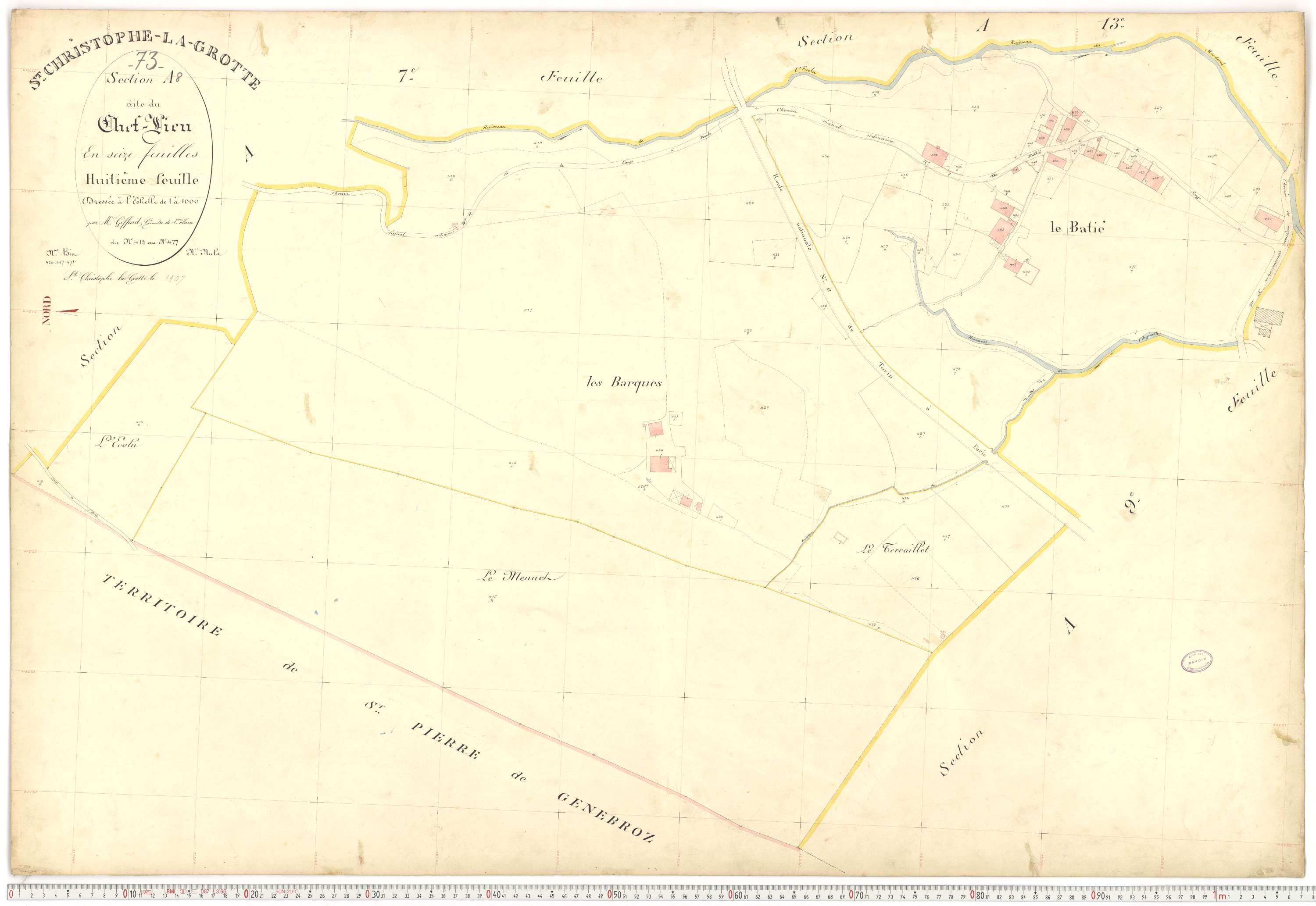 Saint-Christophe - Plans cadastraux du premier cadastre français.