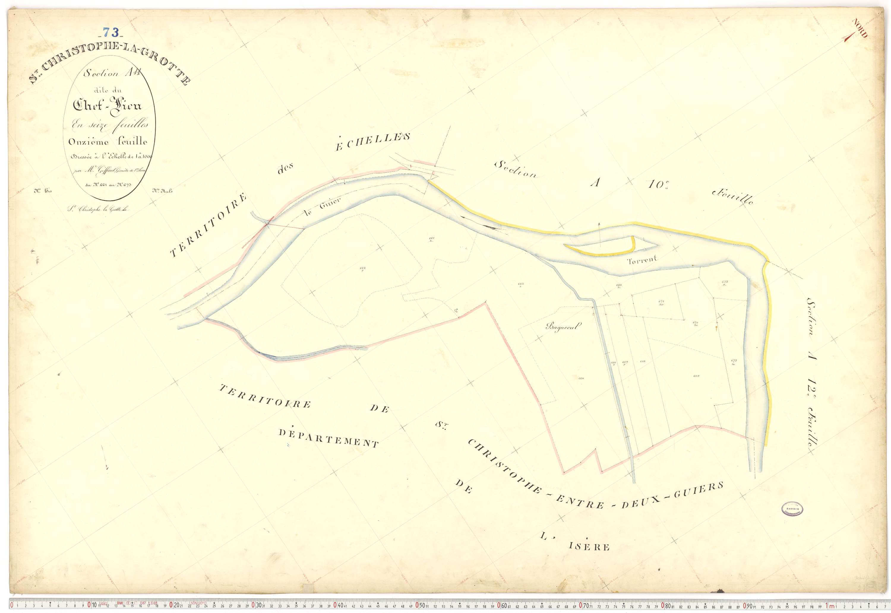 Saint-Christophe - Plans cadastraux du premier cadastre français.