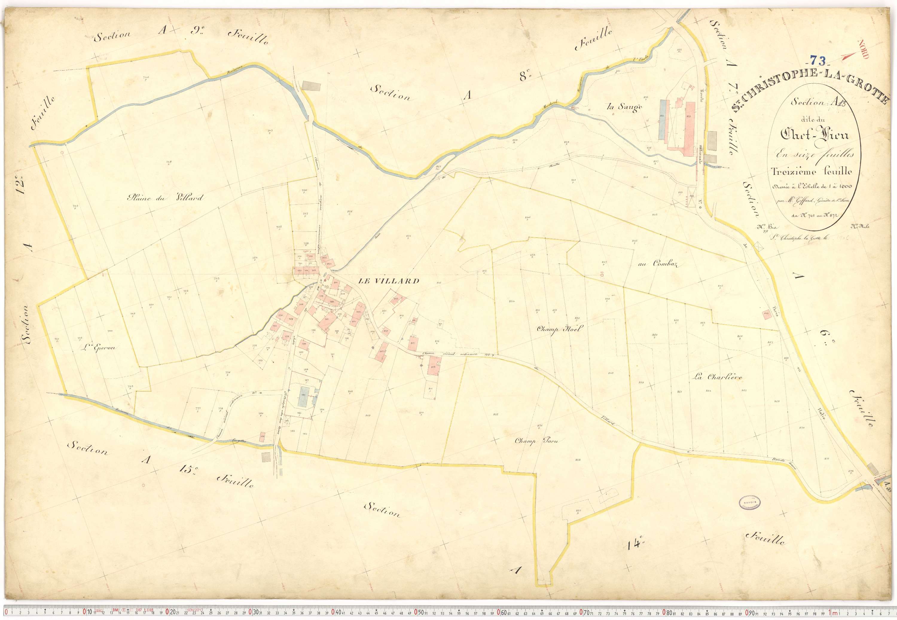 Saint-Christophe - Plans cadastraux du premier cadastre français.