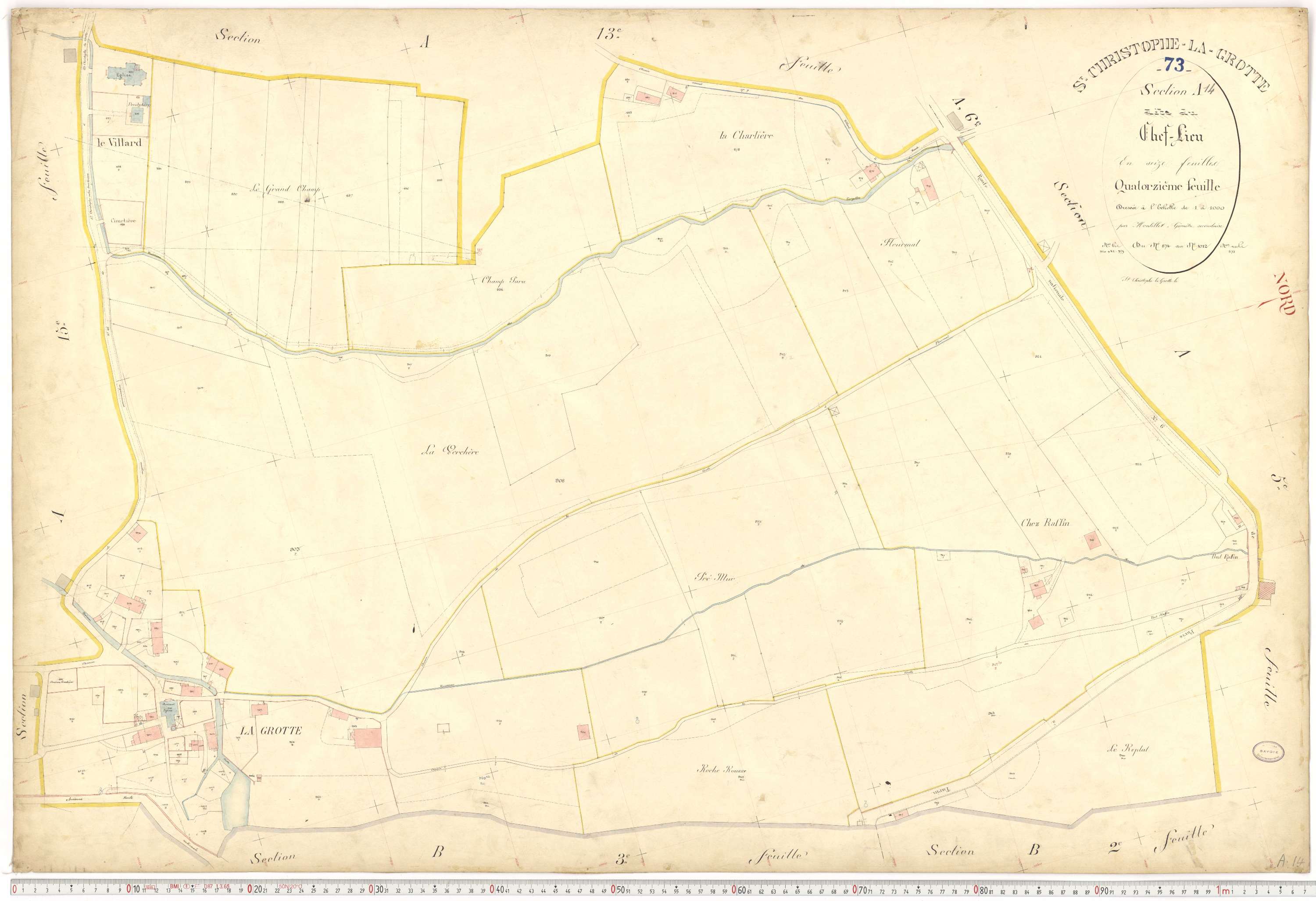 Saint-Christophe - Plans cadastraux du premier cadastre français.
