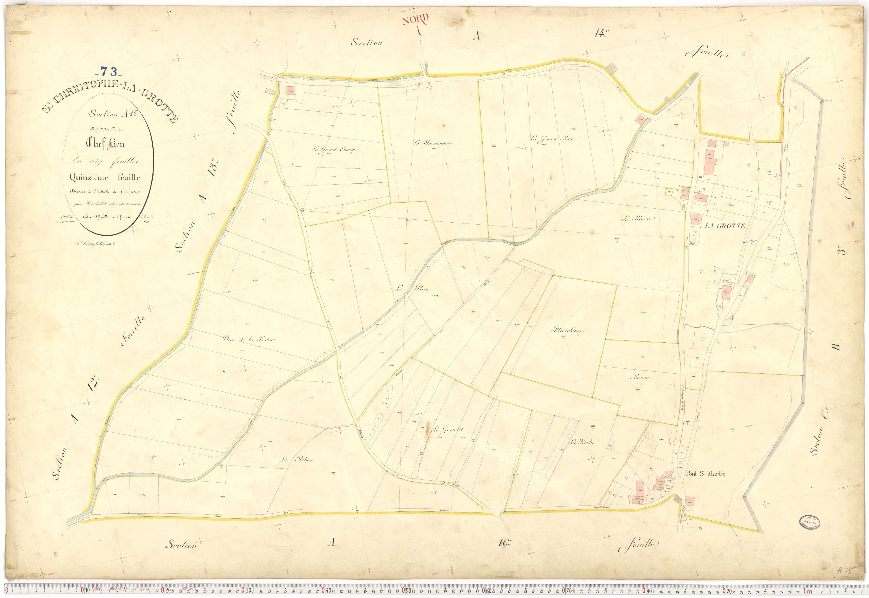 Saint-Christophe - Plans cadastraux du premier cadastre français.