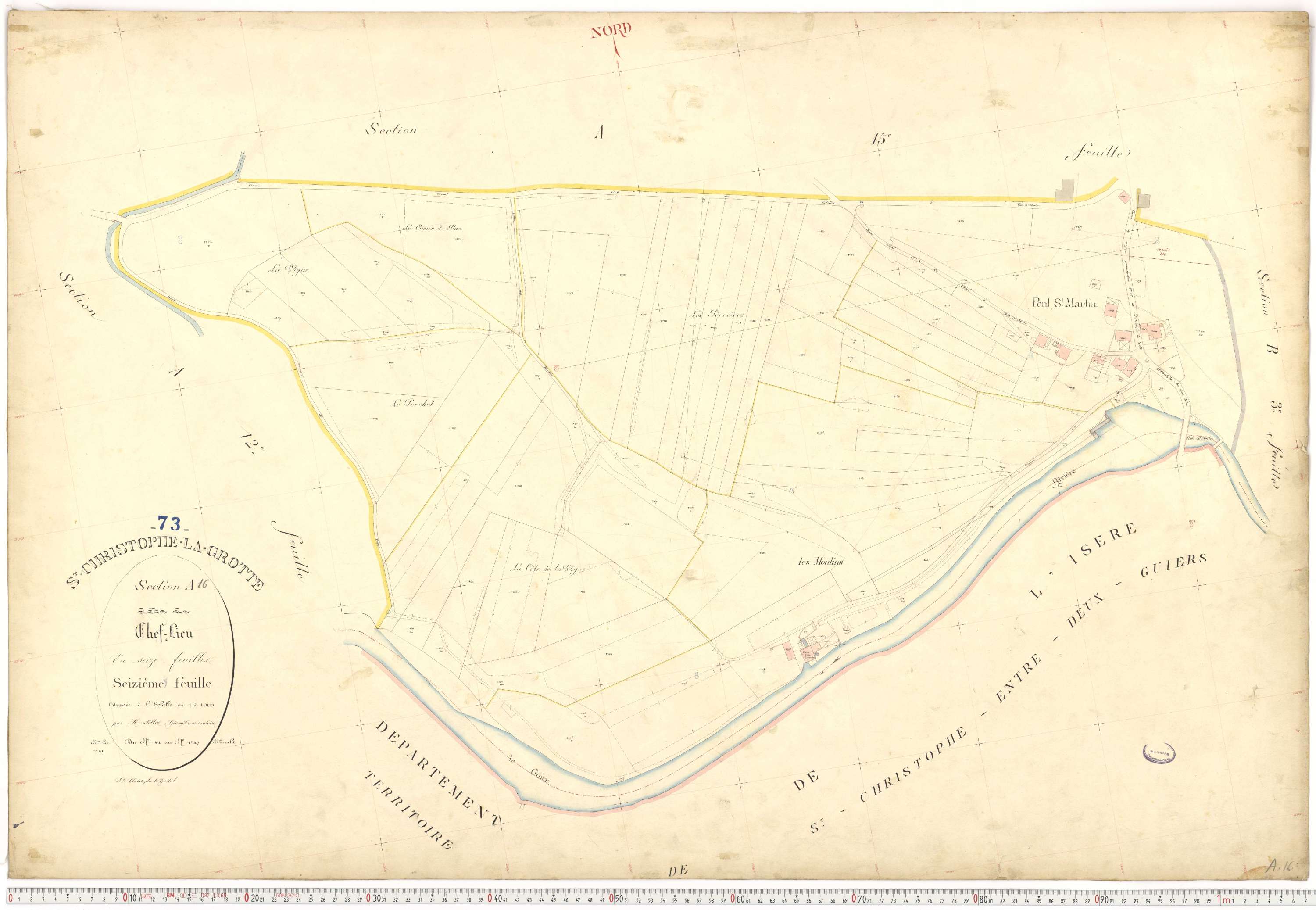 Saint-Christophe - Plans cadastraux du premier cadastre français.