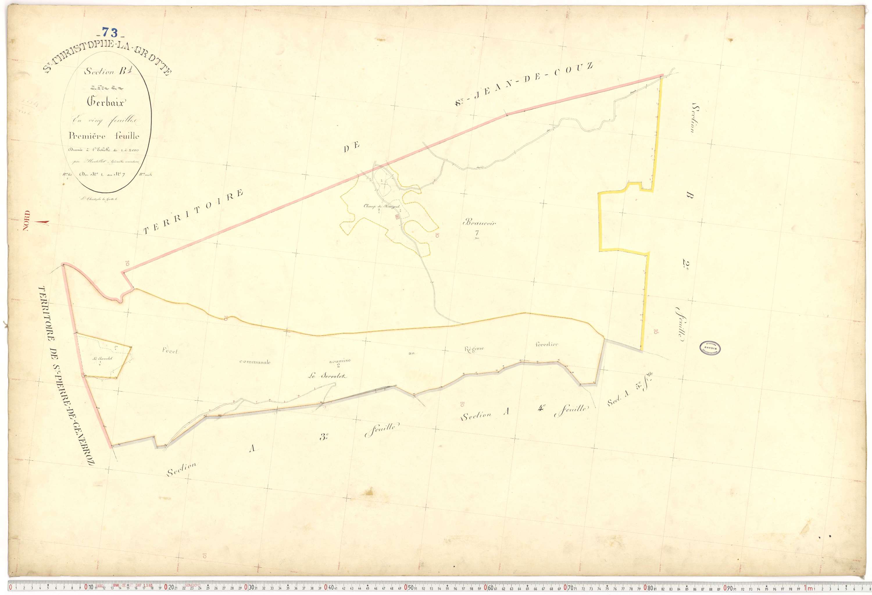 Saint-Christophe - Plans cadastraux du premier cadastre français.