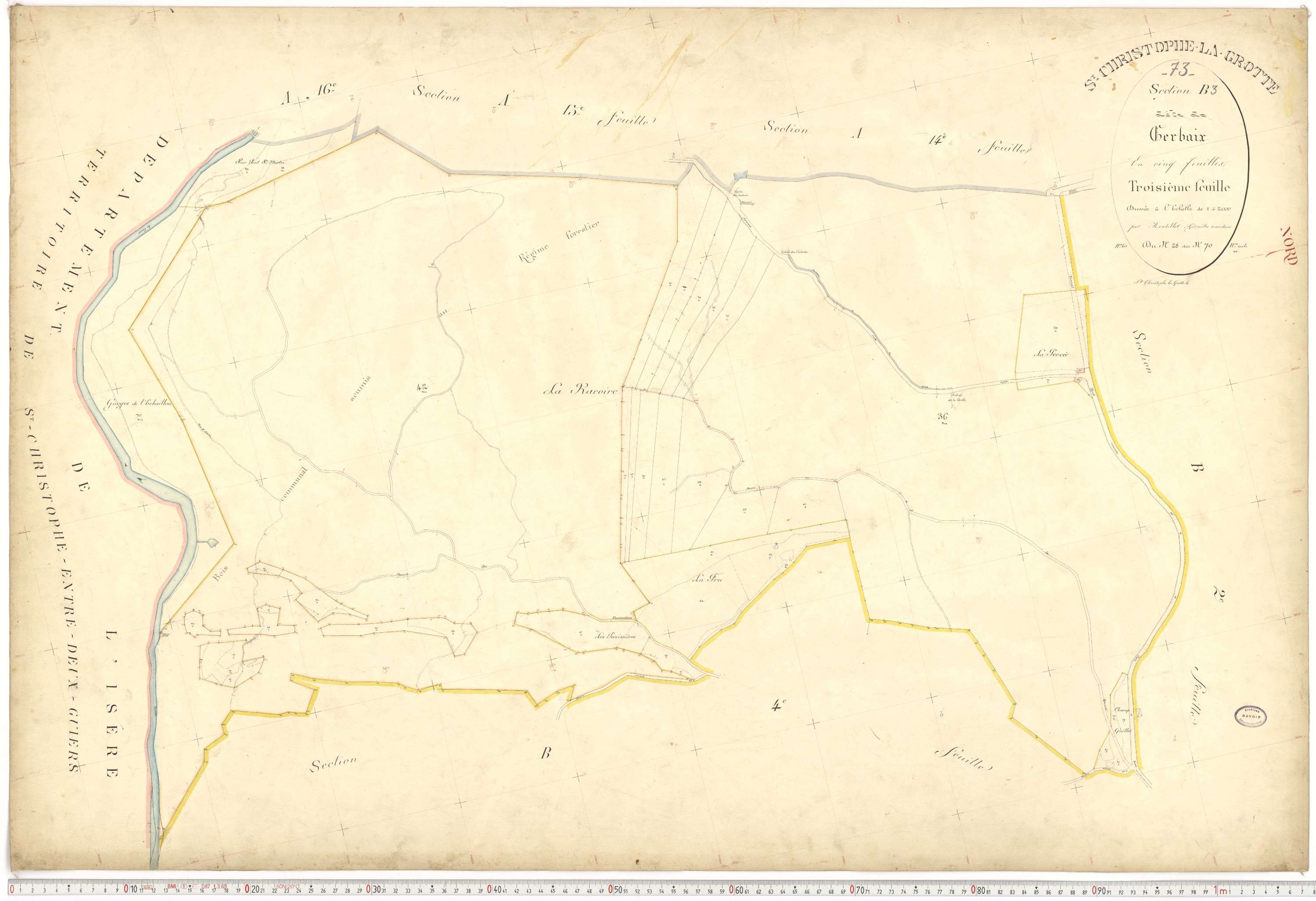 Saint-Christophe - Plans cadastraux du premier cadastre français.