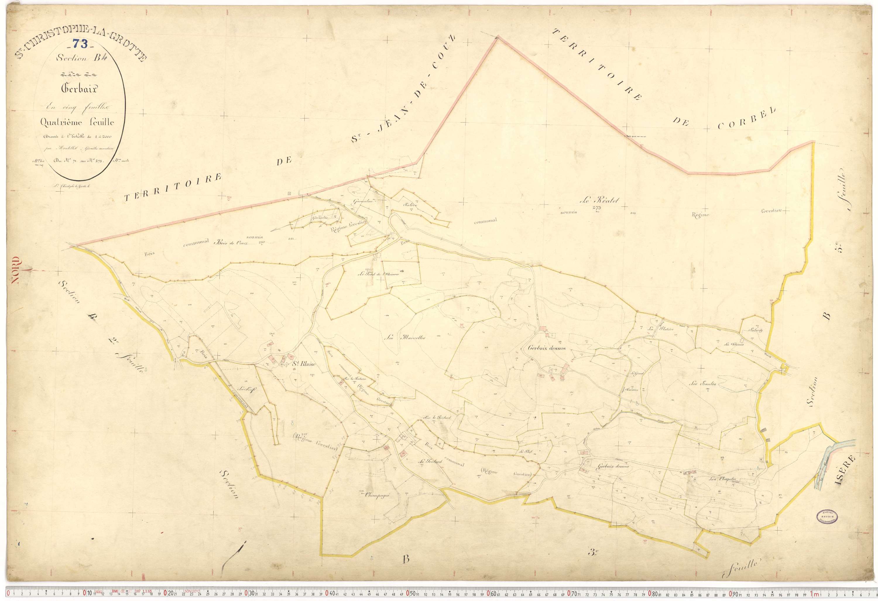 Saint-Christophe - Plans cadastraux du premier cadastre français.