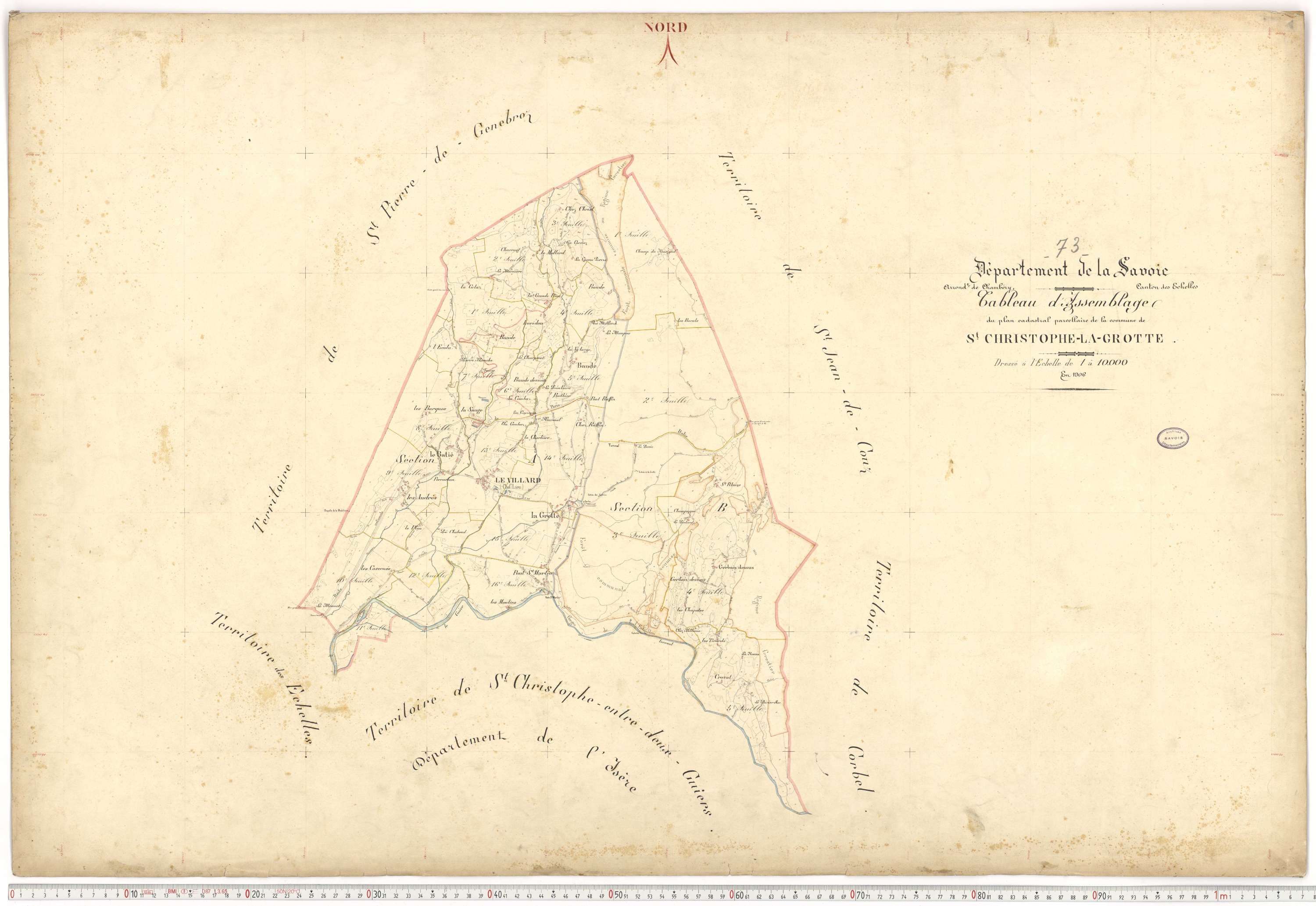 Saint-Christophe - Plans cadastraux du premier cadastre français.