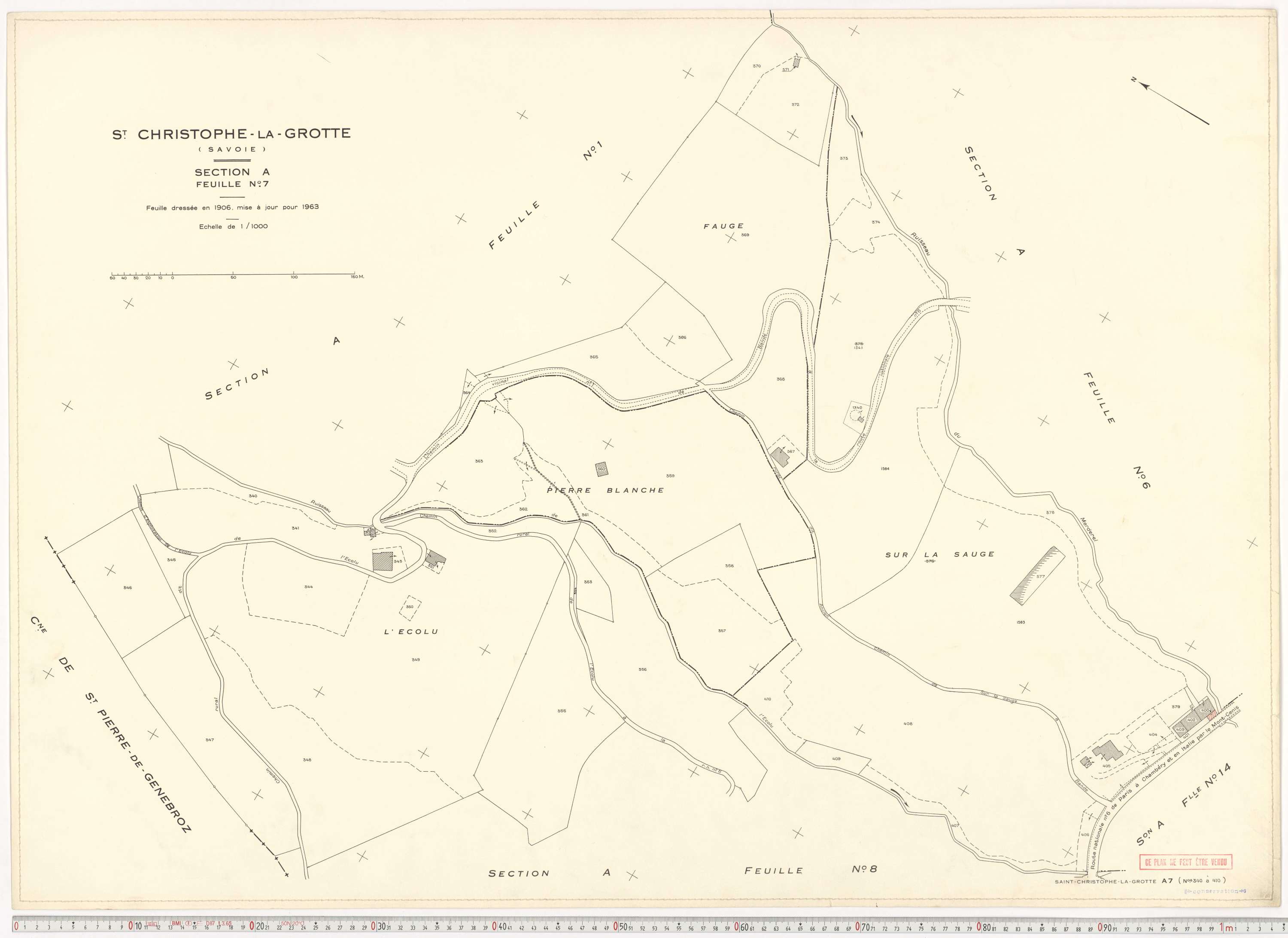 Saint-Christophe - Plans cadastraux du cadastre rénové en 1963 et mis à jour en 1988.
