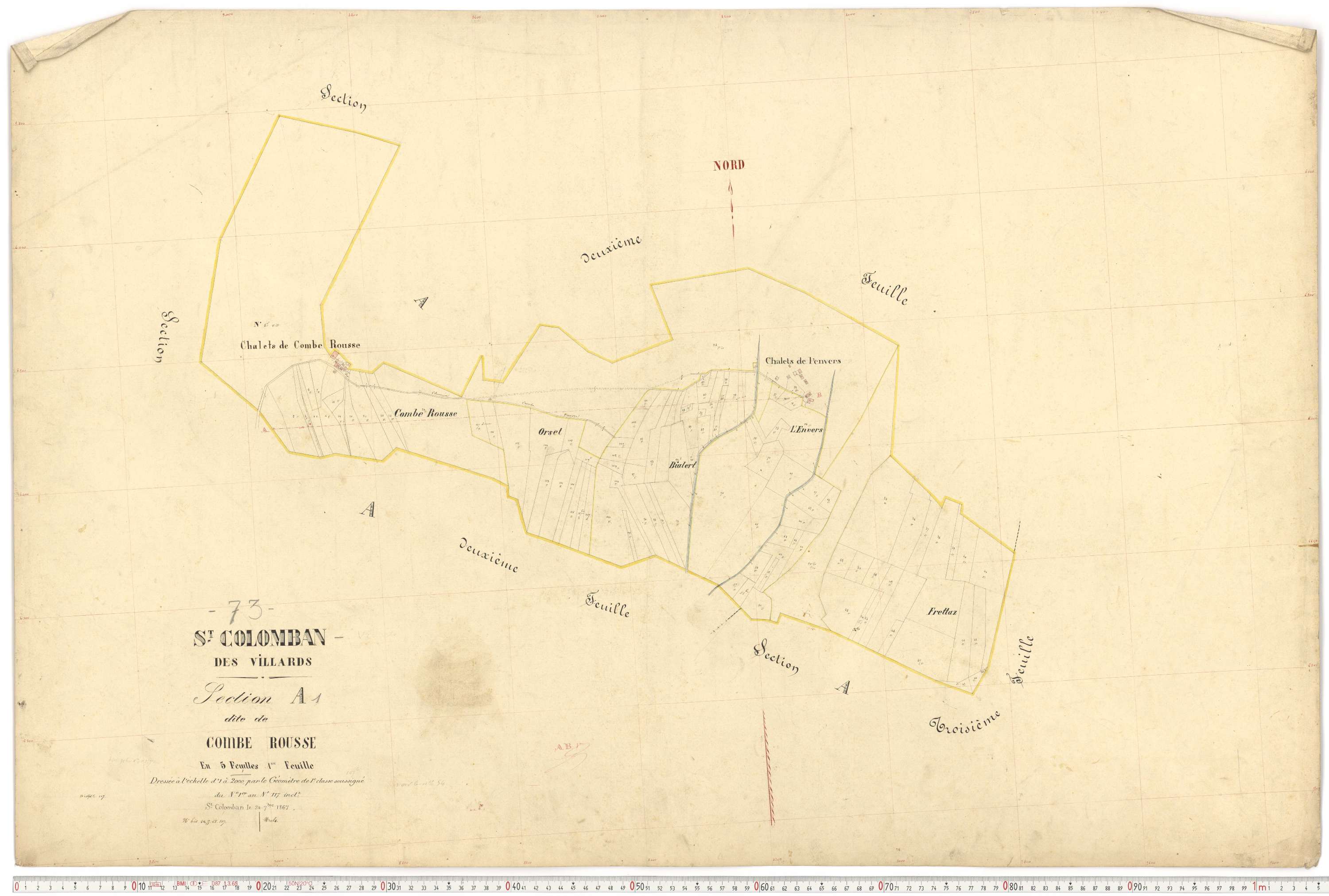 Saint-Colomban-des-Villards - Plans cadastraux du premier cadastre français.