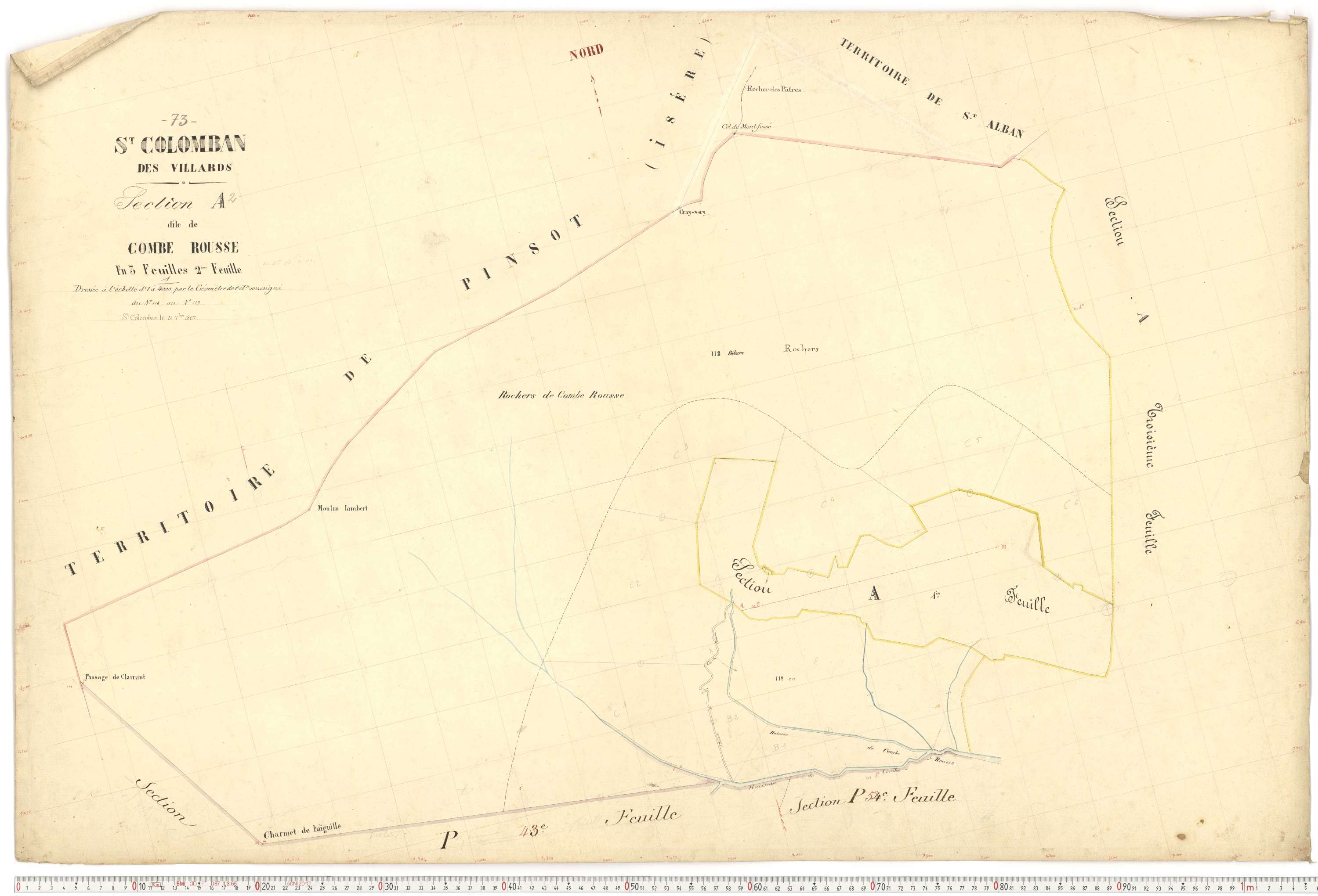 Saint-Colomban-des-Villards - Plans cadastraux du premier cadastre français.