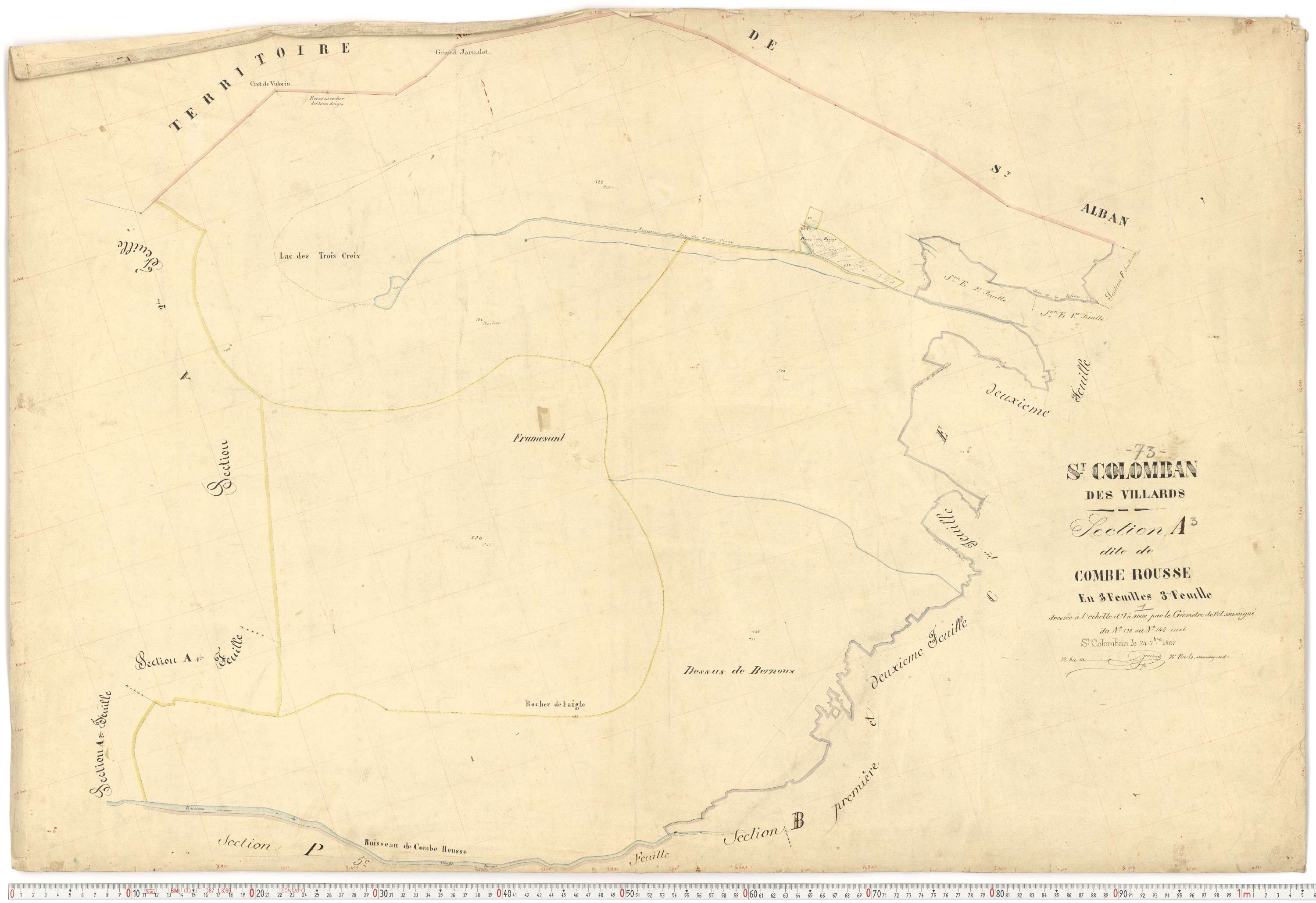 Saint-Colomban-des-Villards - Plans cadastraux du premier cadastre français.