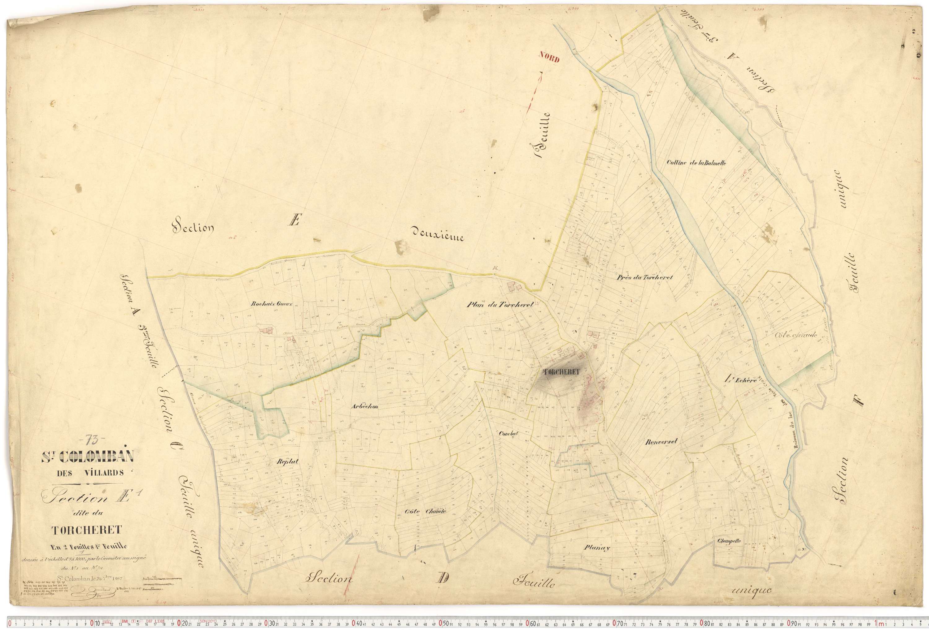 Saint-Colomban-des-Villards - Plans cadastraux du premier cadastre français.