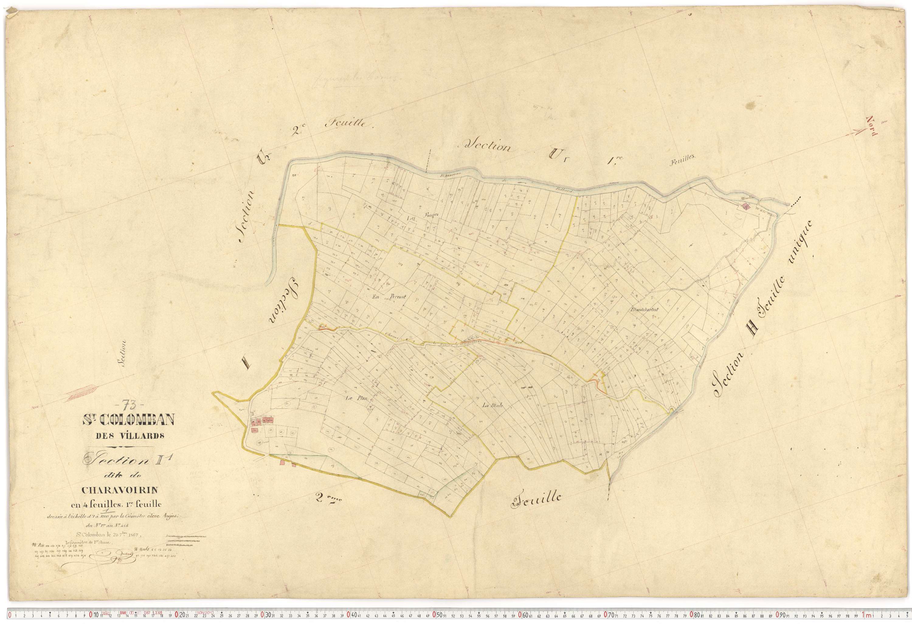 Saint-Colomban-des-Villards - Plans cadastraux du premier cadastre français.