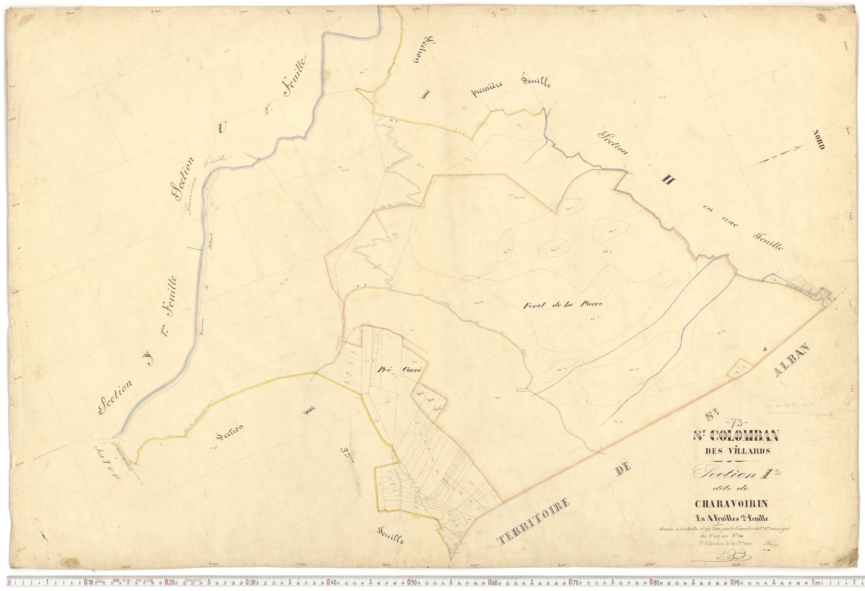 Saint-Colomban-des-Villards - Plans cadastraux du premier cadastre français.