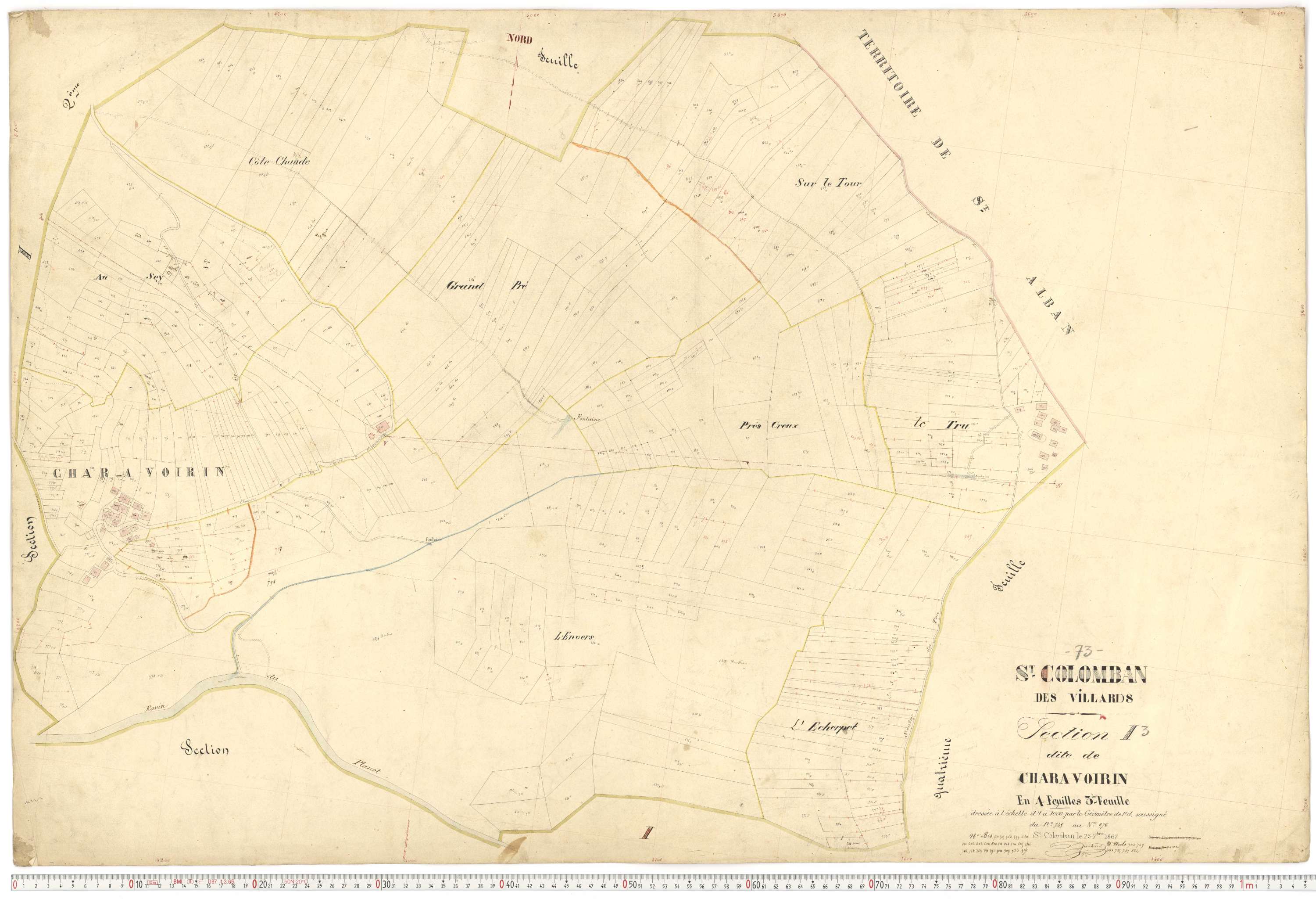 Saint-Colomban-des-Villards - Plans cadastraux du premier cadastre français.