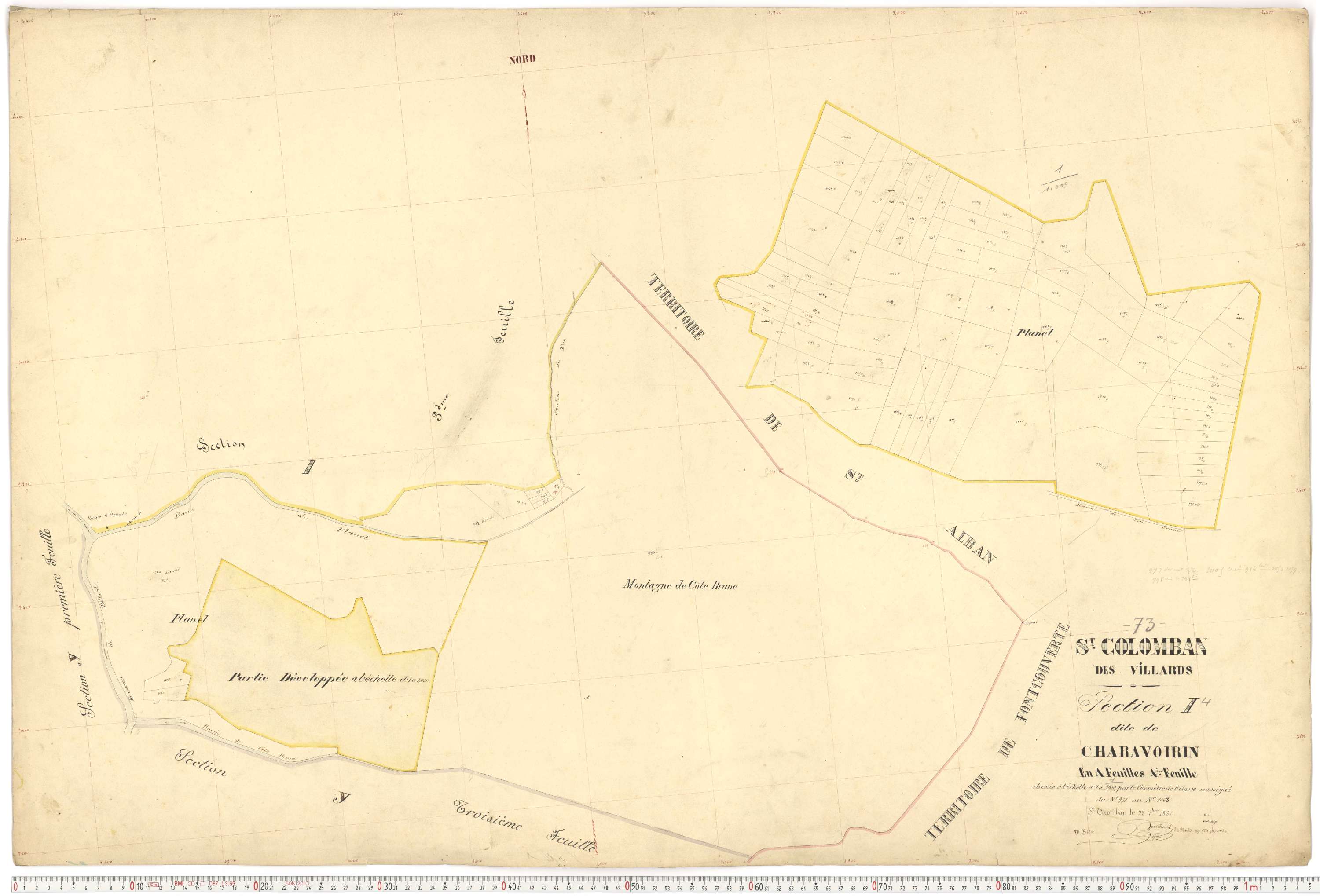 Saint-Colomban-des-Villards - Plans cadastraux du premier cadastre français.