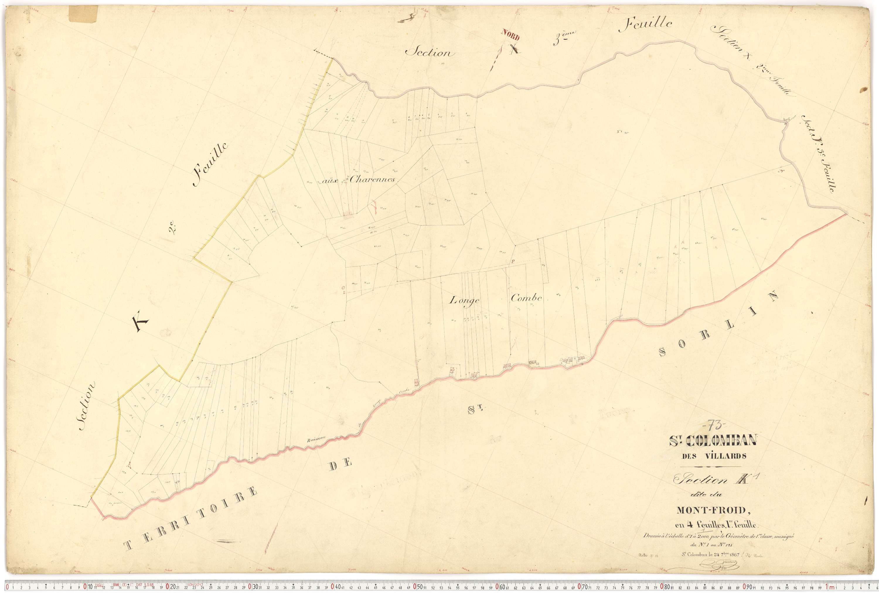 Saint-Colomban-des-Villards - Plans cadastraux du premier cadastre français.
