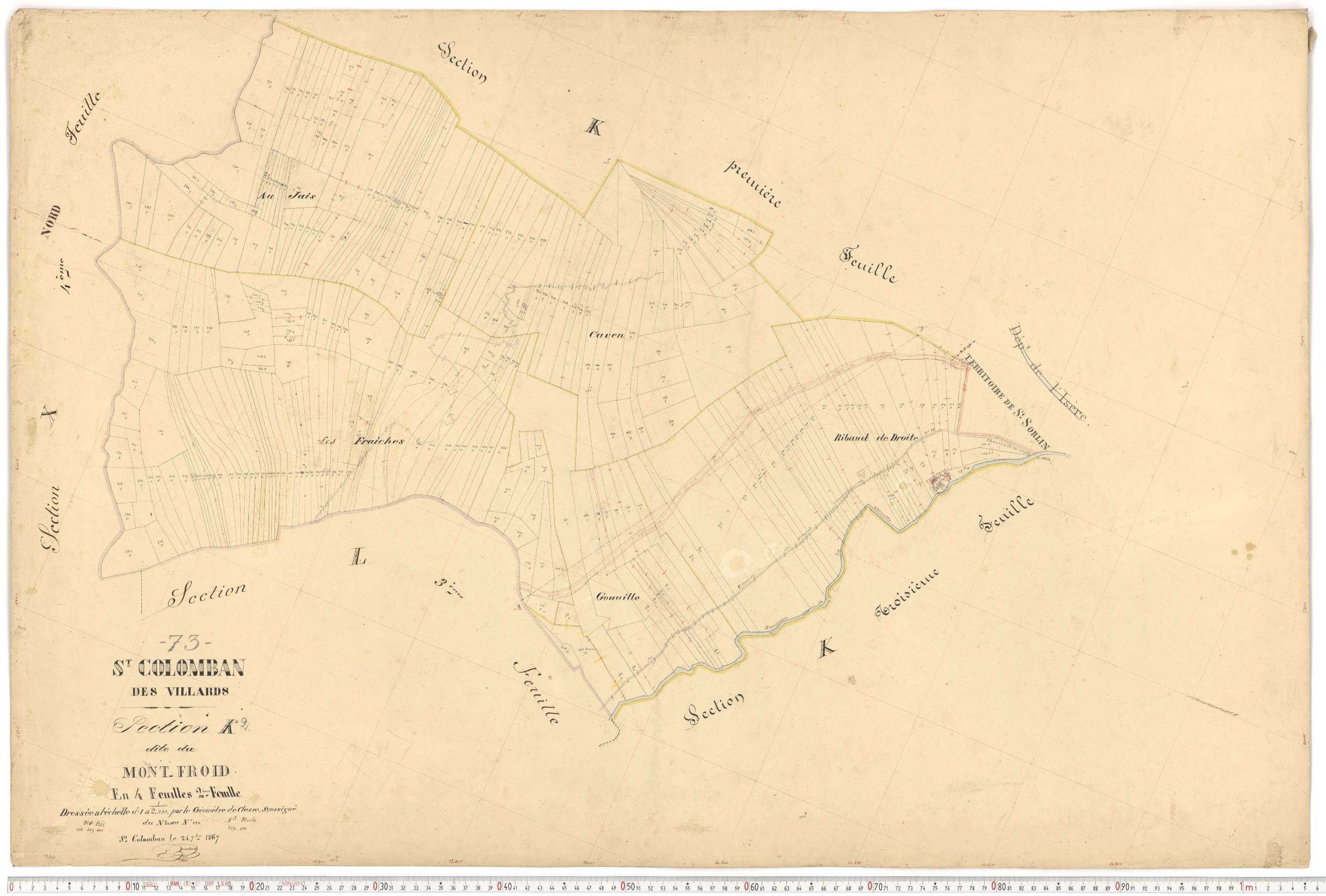 Saint-Colomban-des-Villards - Plans cadastraux du premier cadastre français.