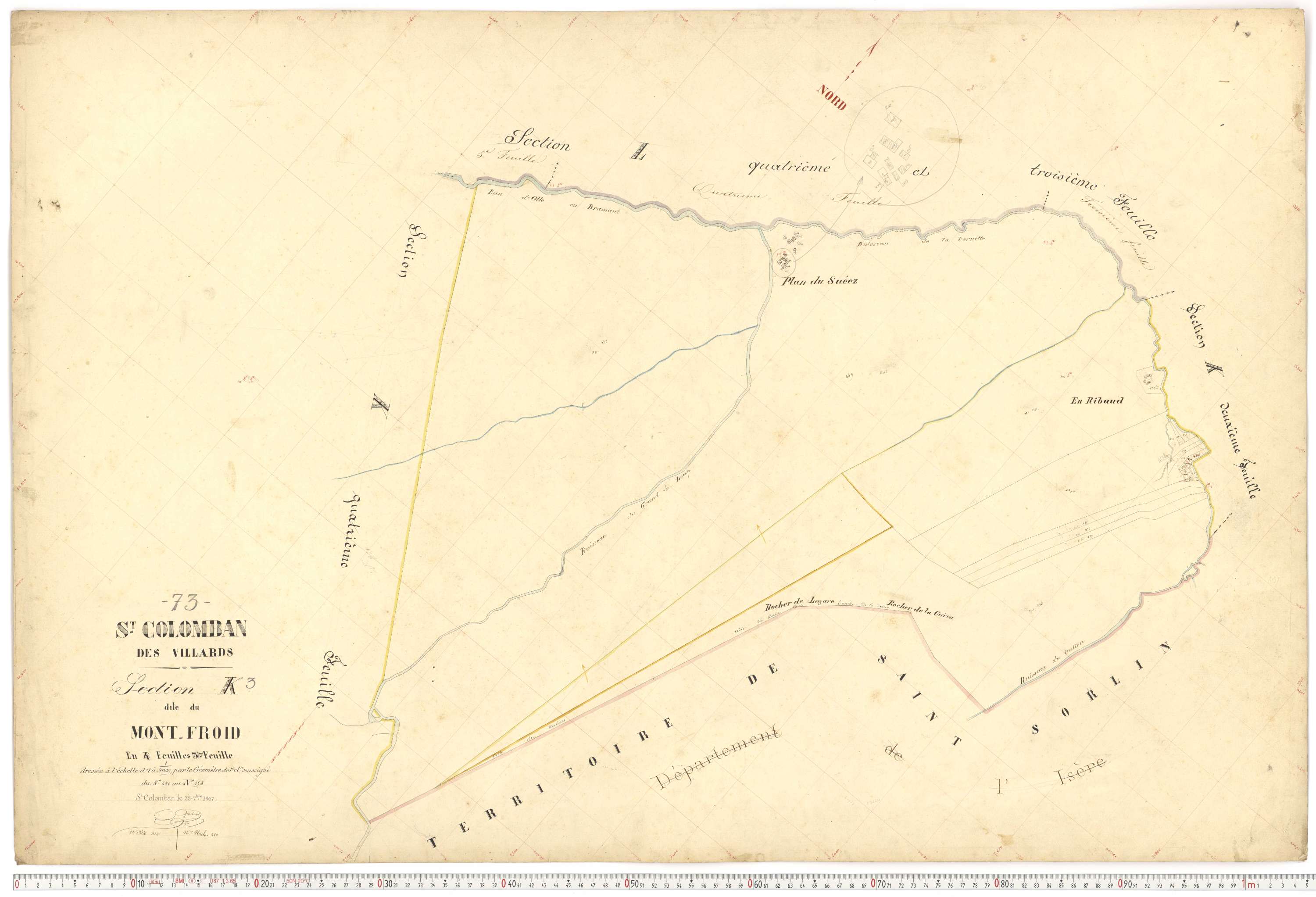 Saint-Colomban-des-Villards - Plans cadastraux du premier cadastre français.