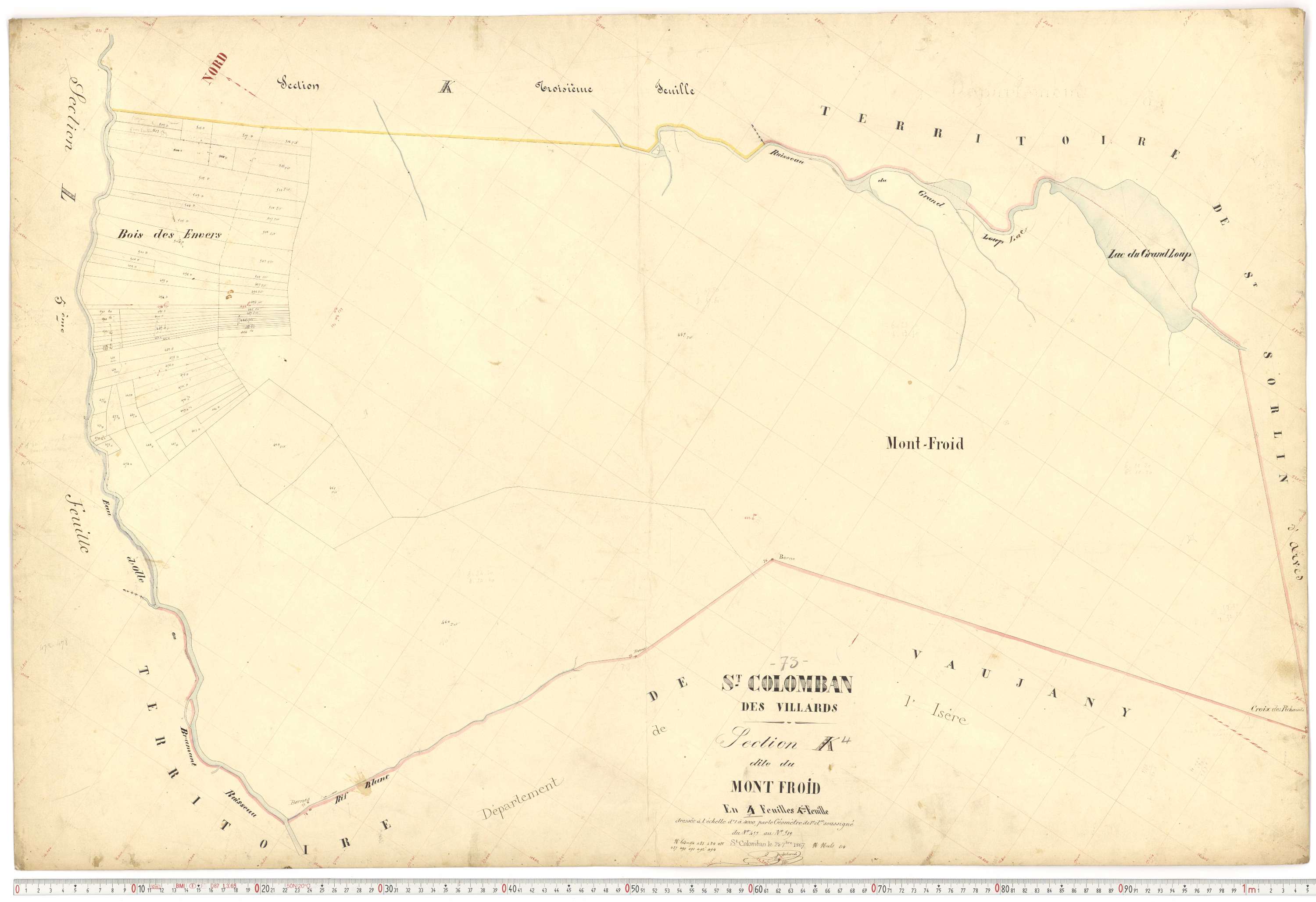Saint-Colomban-des-Villards - Plans cadastraux du premier cadastre français.