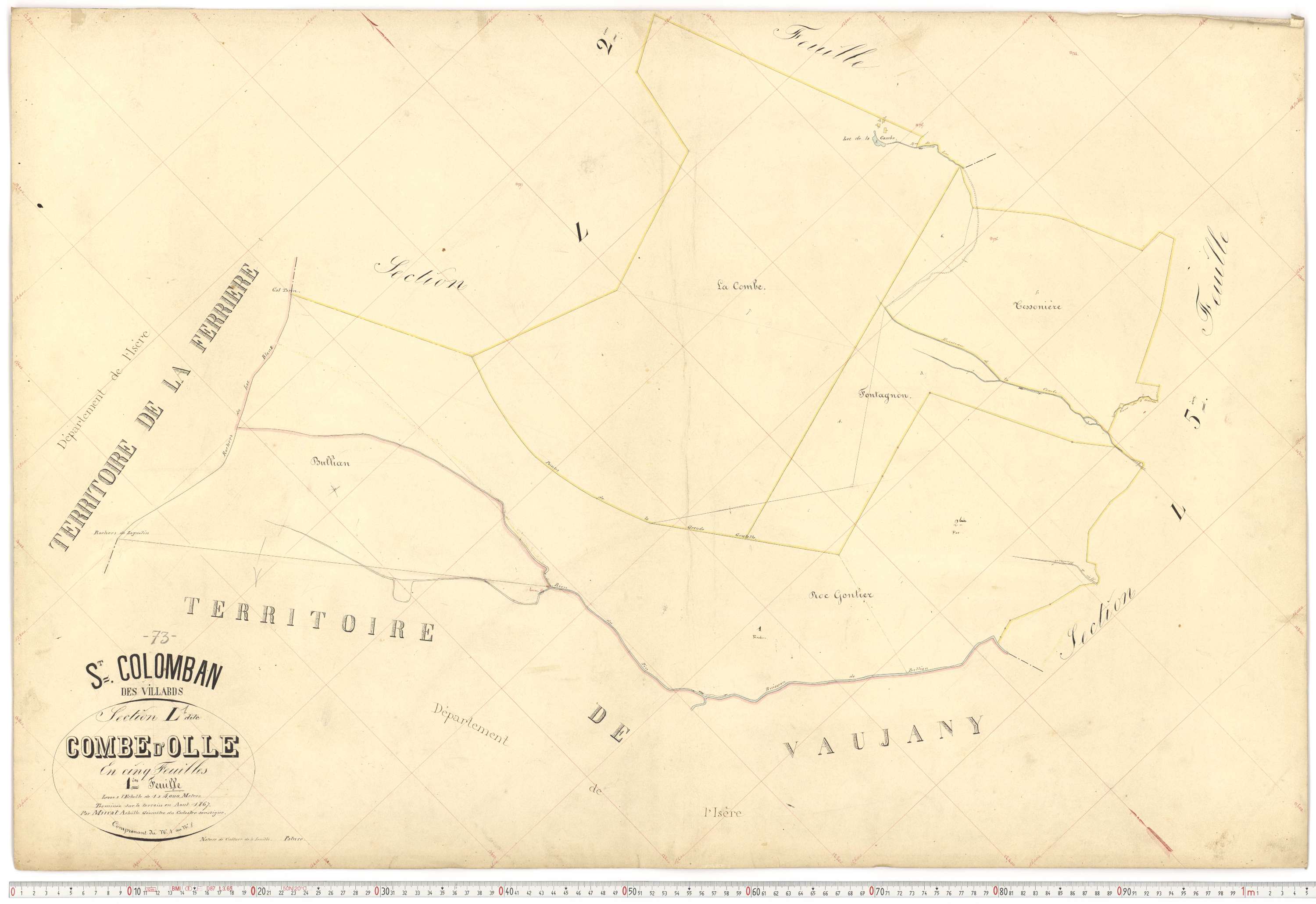 Saint-Colomban-des-Villards - Plans cadastraux du premier cadastre français.