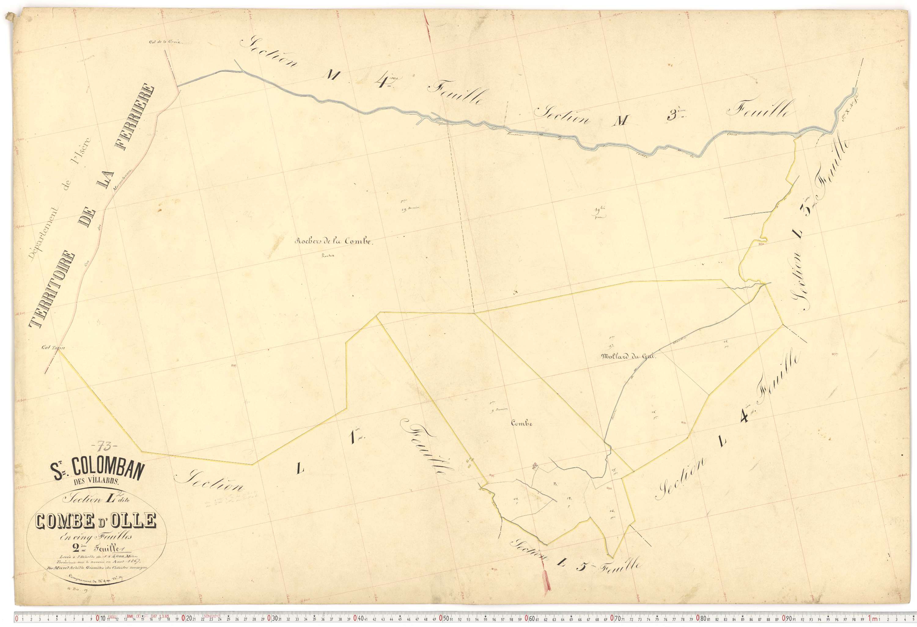 Saint-Colomban-des-Villards - Plans cadastraux du premier cadastre français.