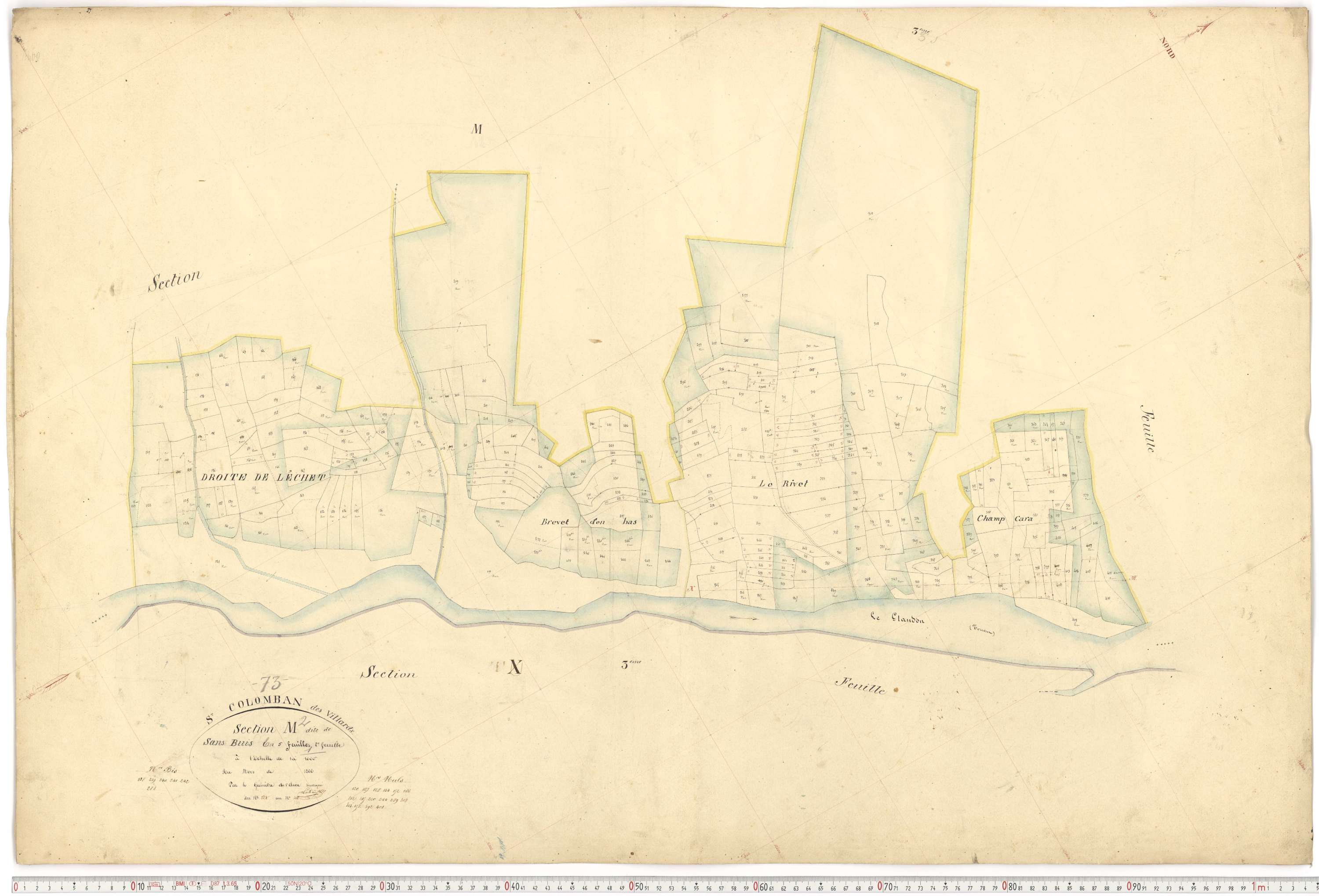 Saint-Colomban-des-Villards - Plans cadastraux du premier cadastre français.