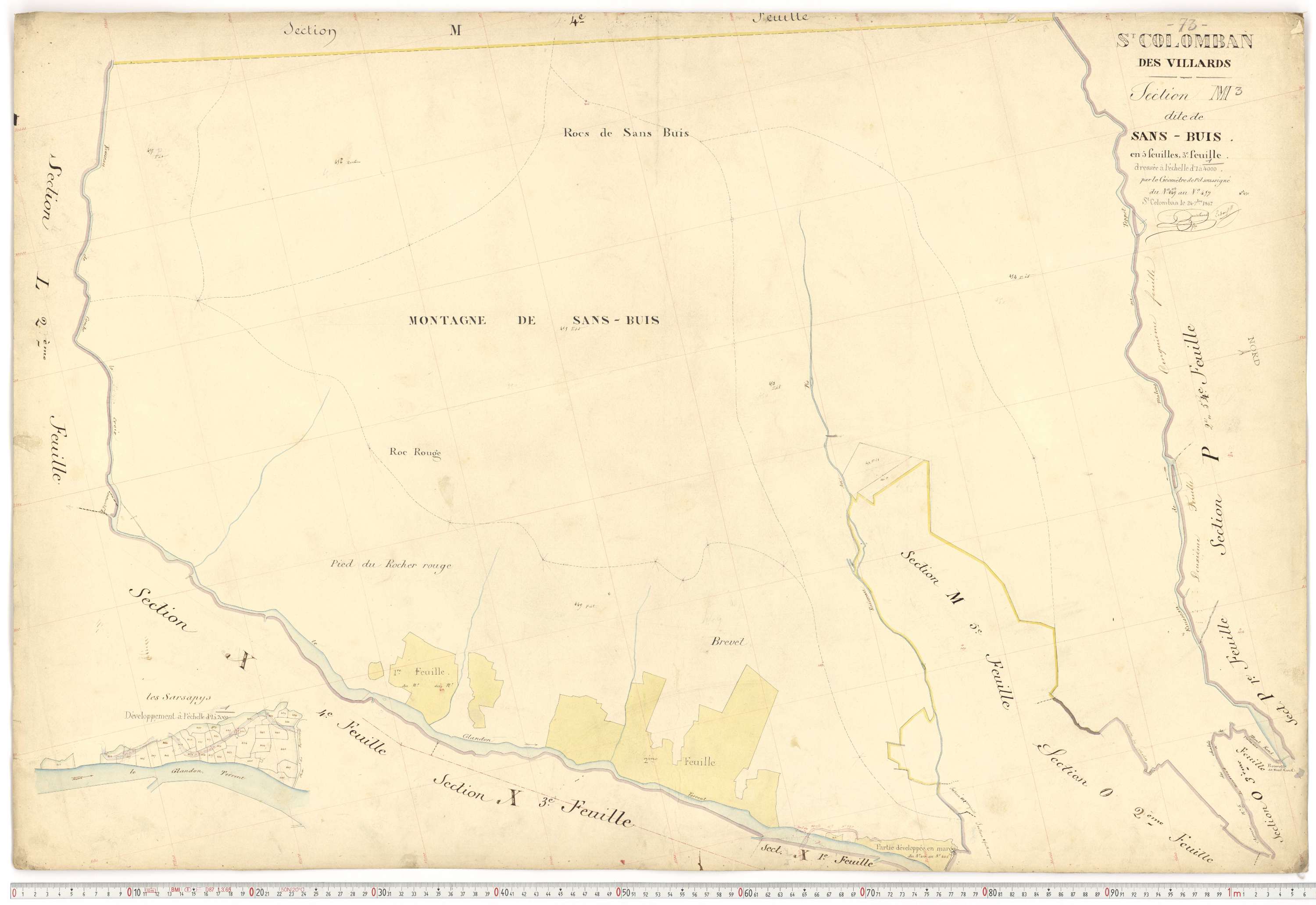 Saint-Colomban-des-Villards - Plans cadastraux du premier cadastre français.