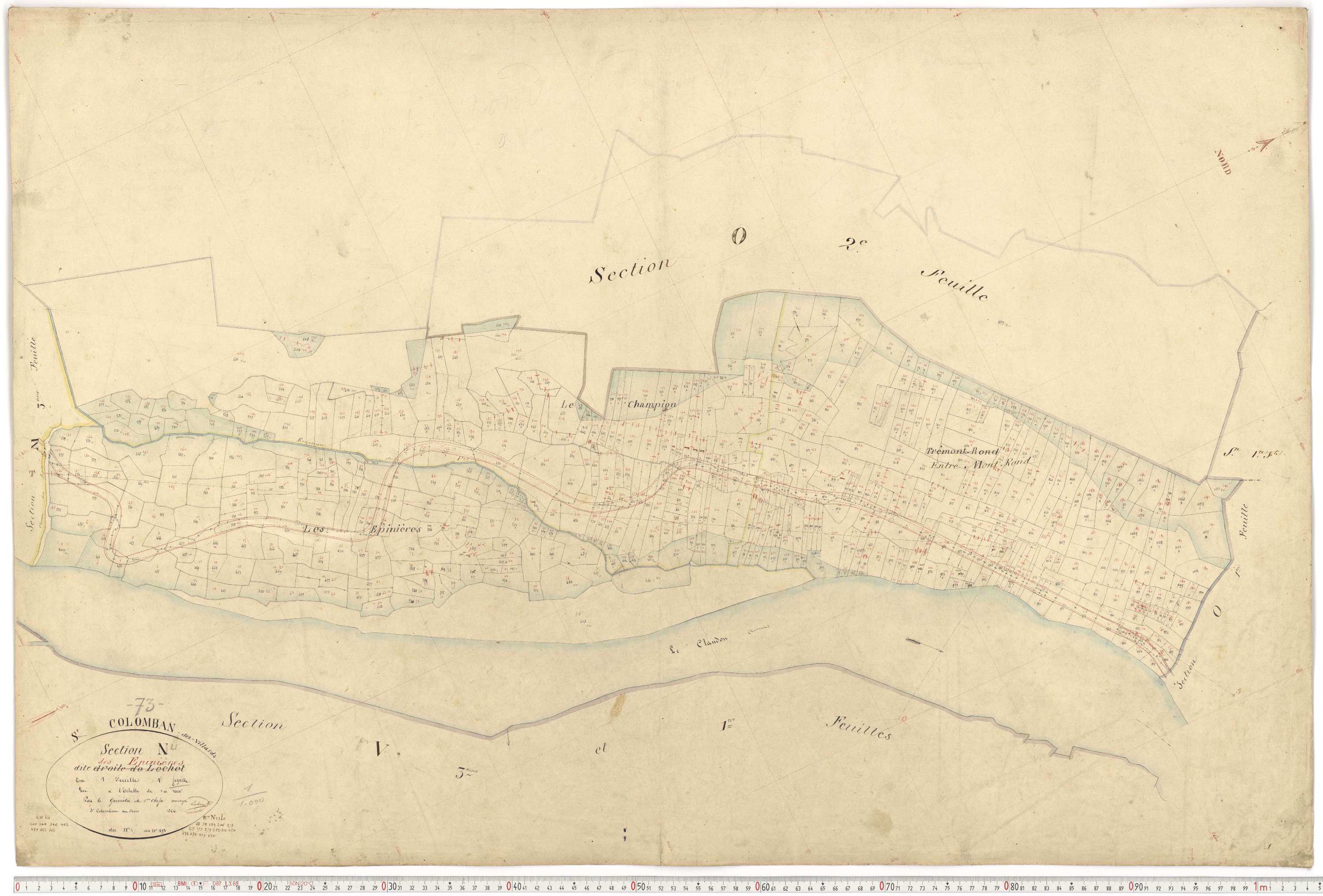 Saint-Colomban-des-Villards - Plans cadastraux du premier cadastre français.