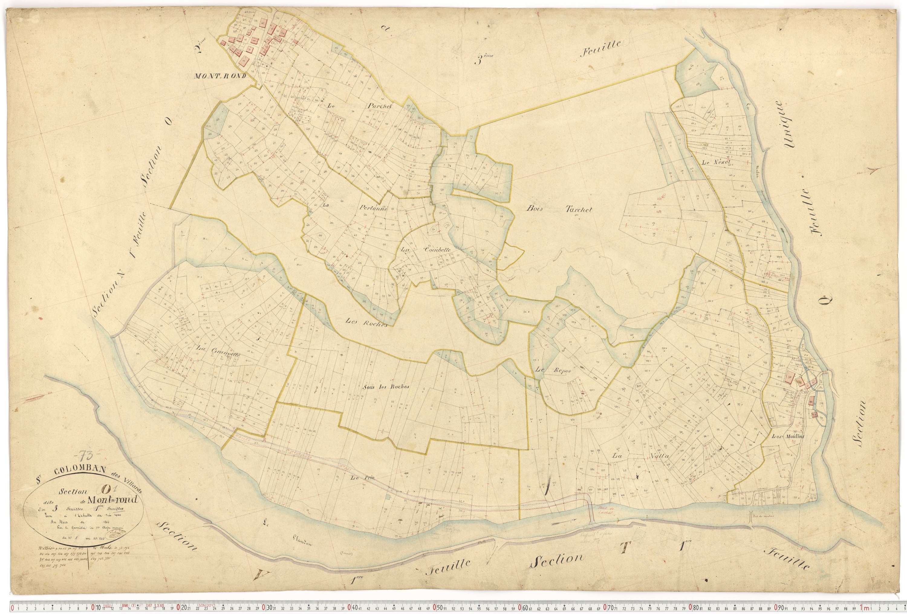 Saint-Colomban-des-Villards - Plans cadastraux du premier cadastre français.