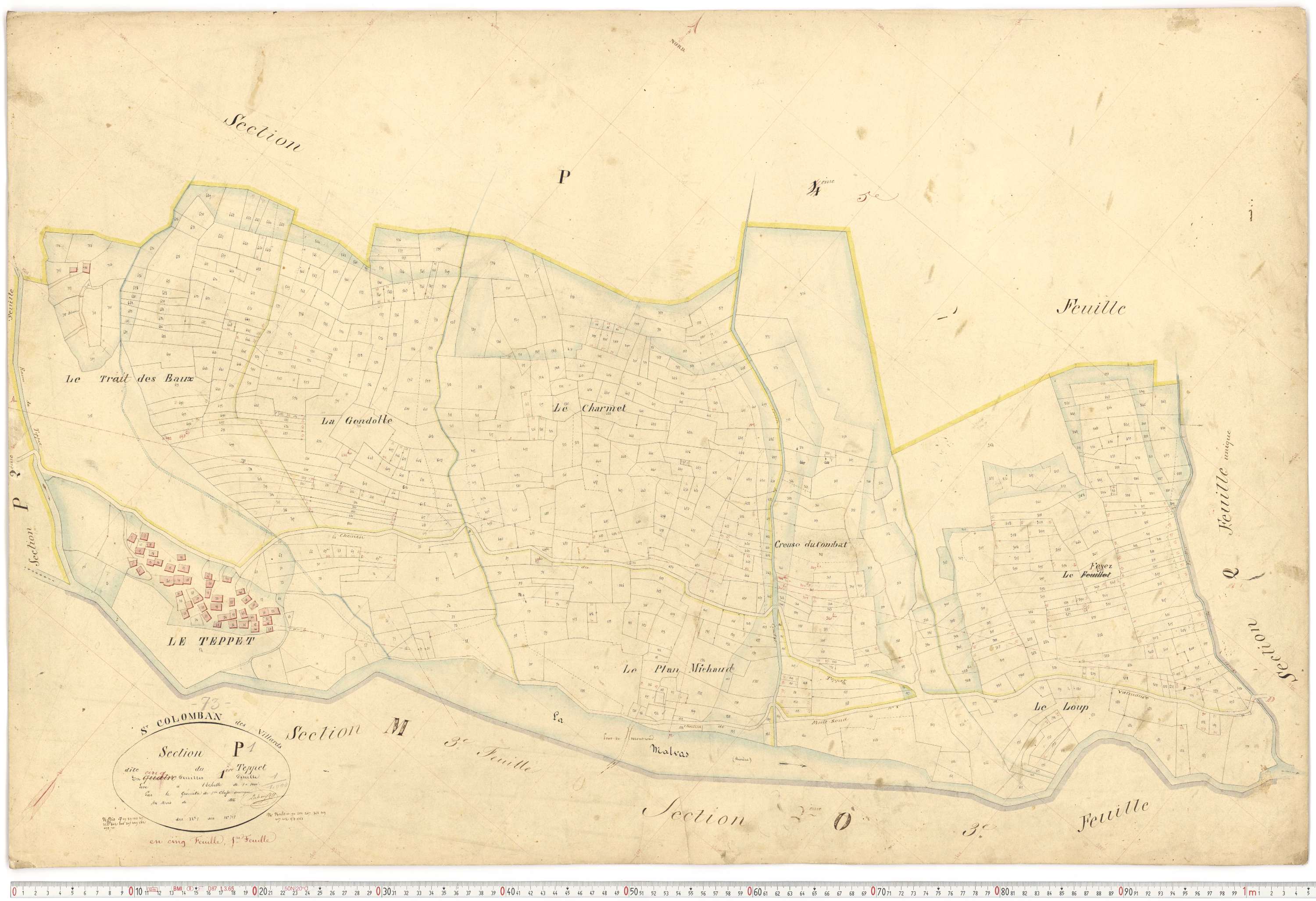Saint-Colomban-des-Villards - Plans cadastraux du premier cadastre français.