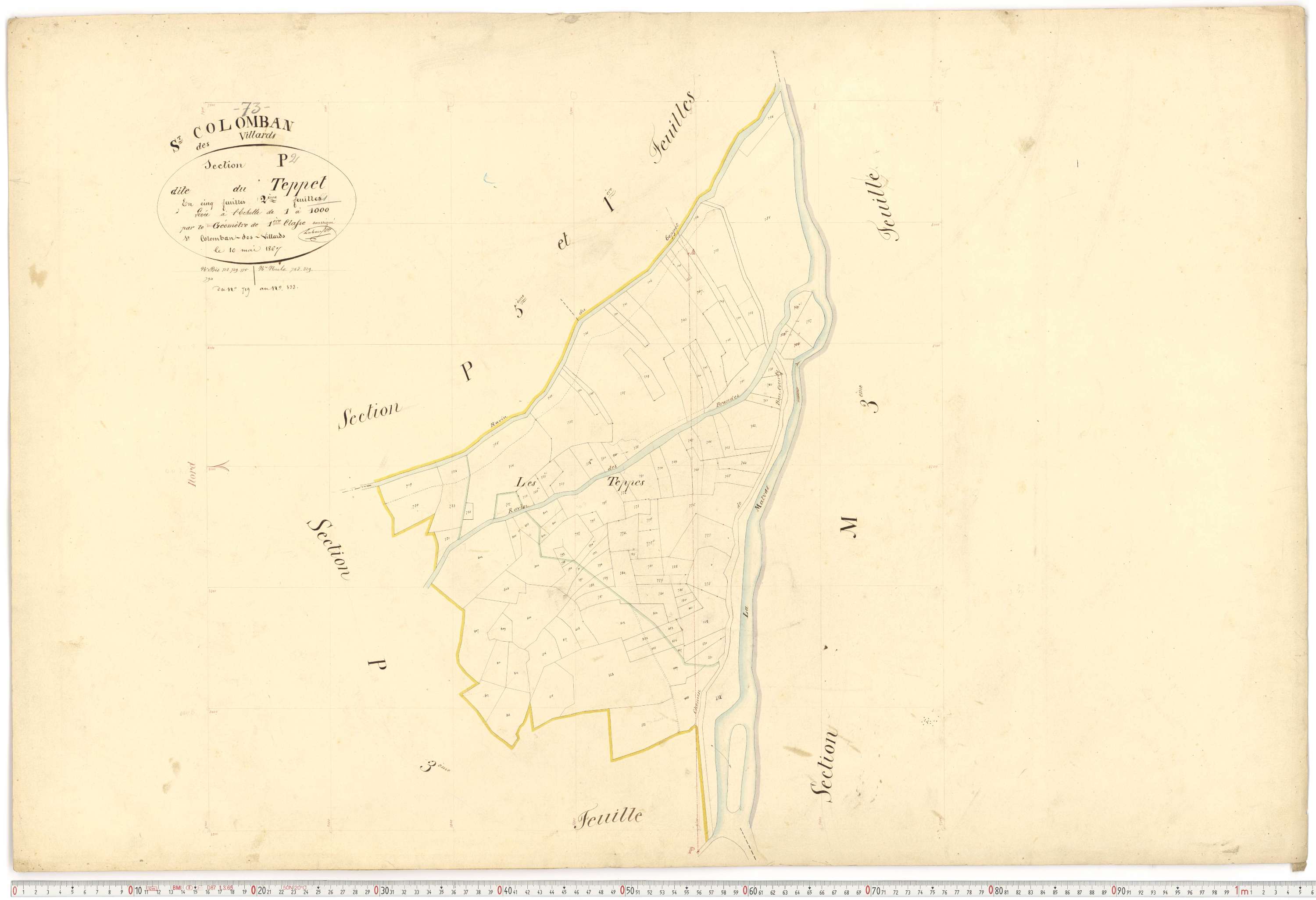 Saint-Colomban-des-Villards - Plans cadastraux du premier cadastre français.