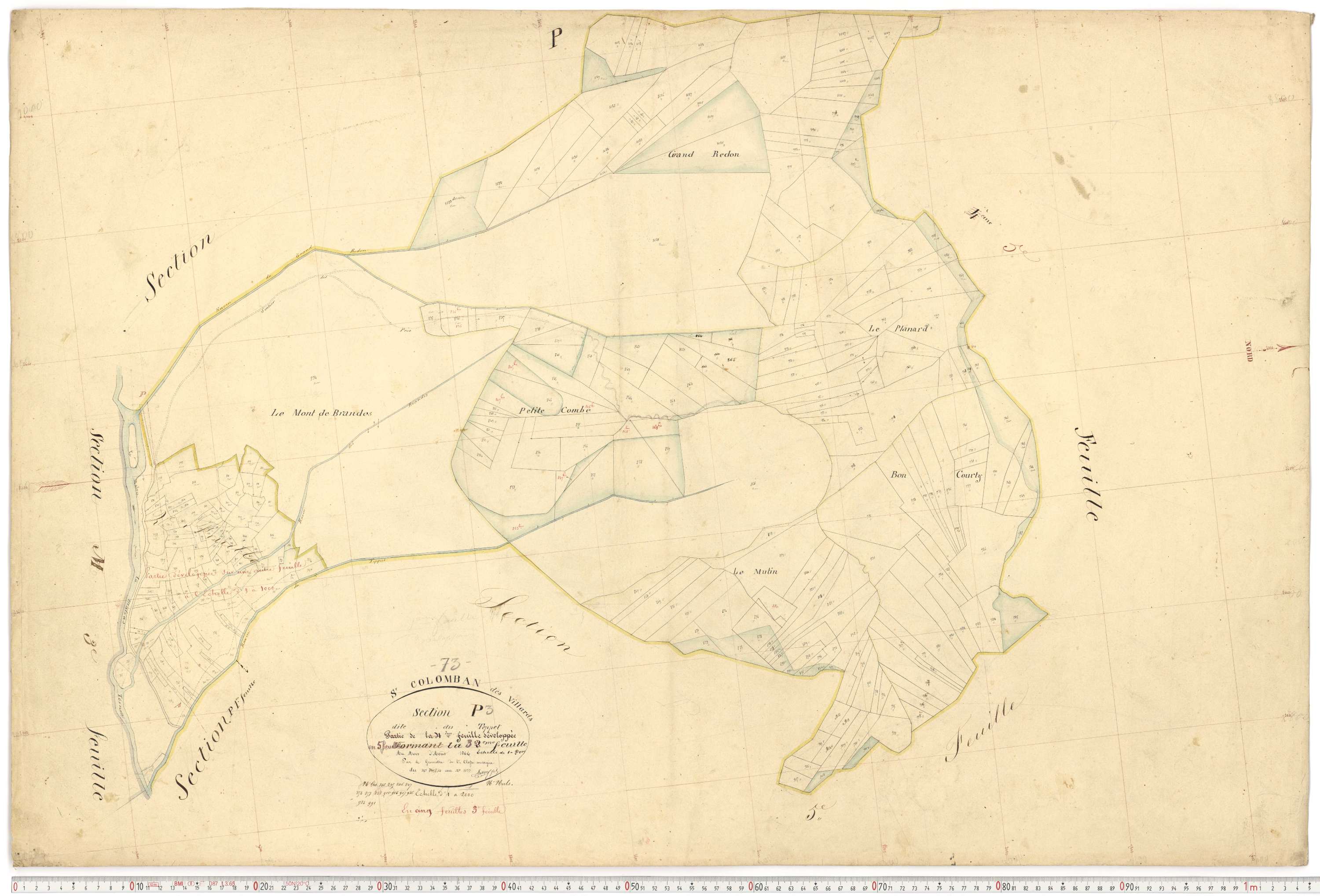 Saint-Colomban-des-Villards - Plans cadastraux du premier cadastre français.