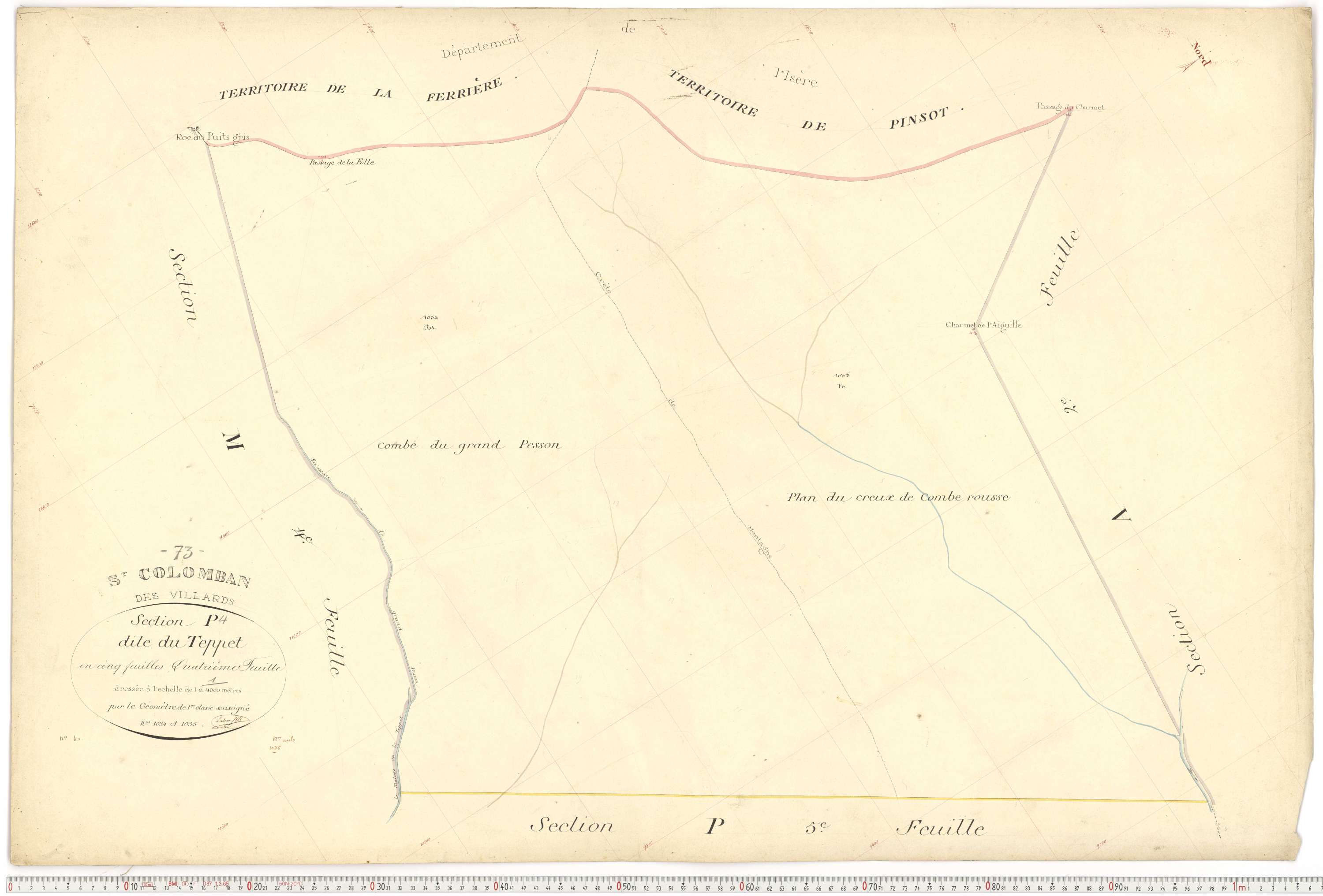 Saint-Colomban-des-Villards - Plans cadastraux du premier cadastre français.