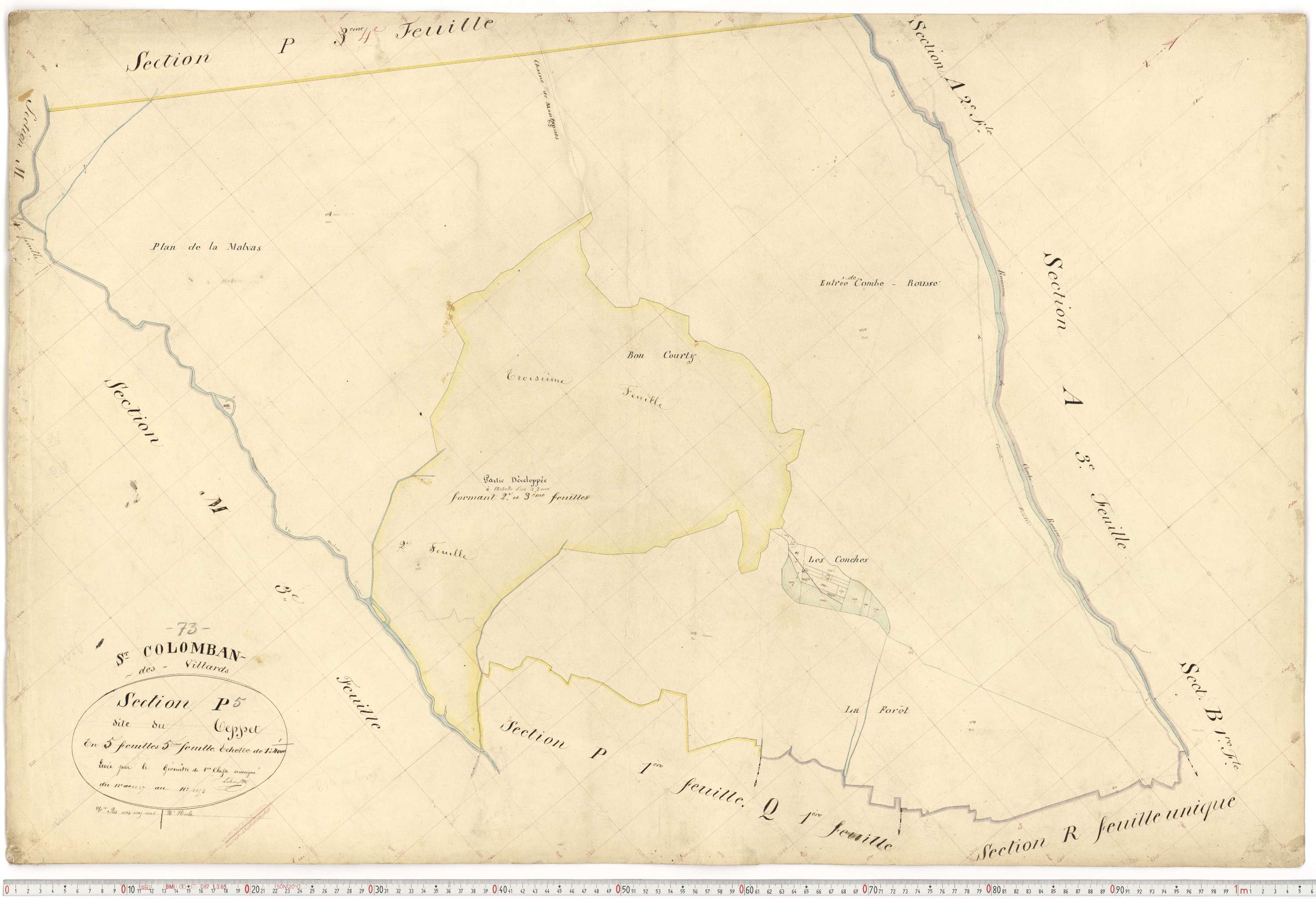 Saint-Colomban-des-Villards - Plans cadastraux du premier cadastre français.