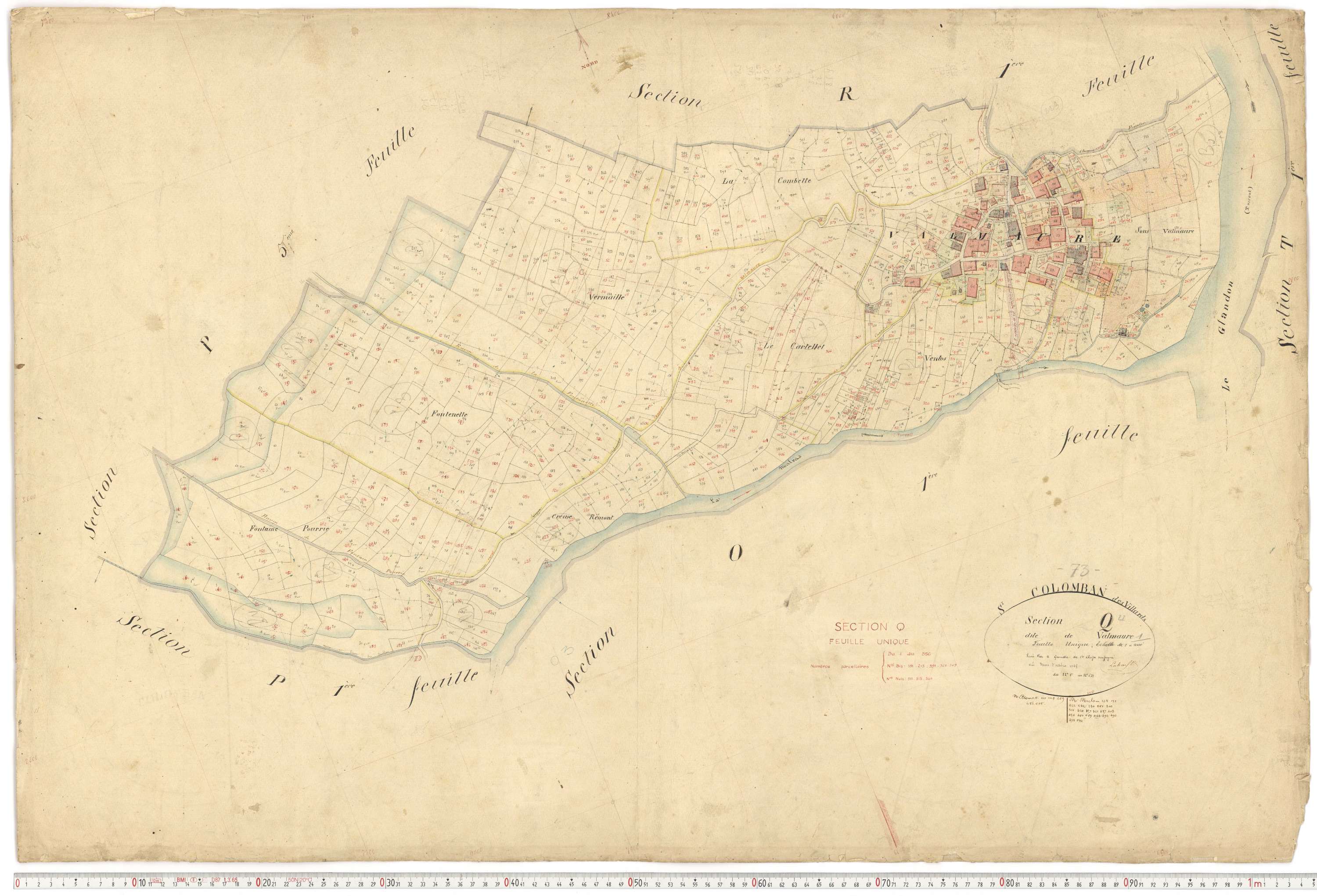 Saint-Colomban-des-Villards - Plans cadastraux du premier cadastre français.