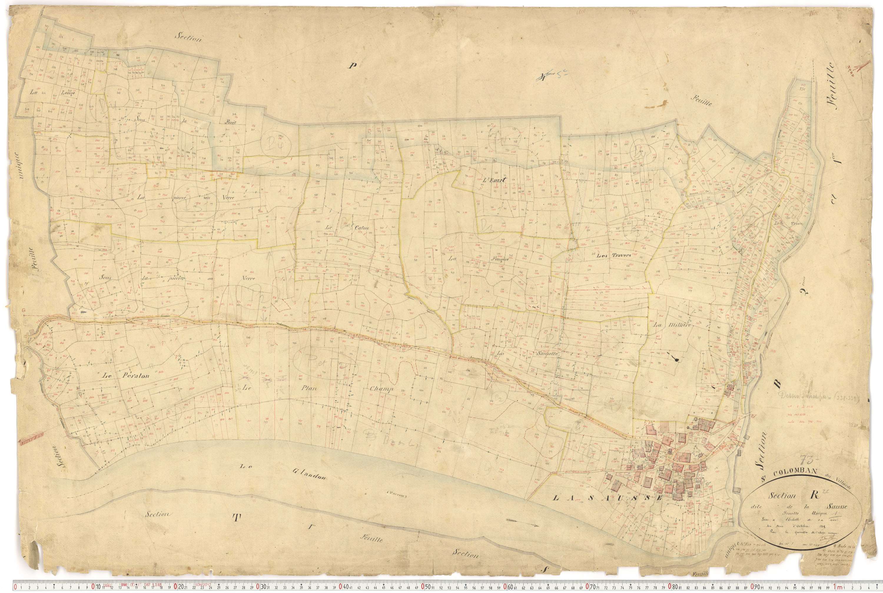 Saint-Colomban-des-Villards - Plans cadastraux du premier cadastre français.