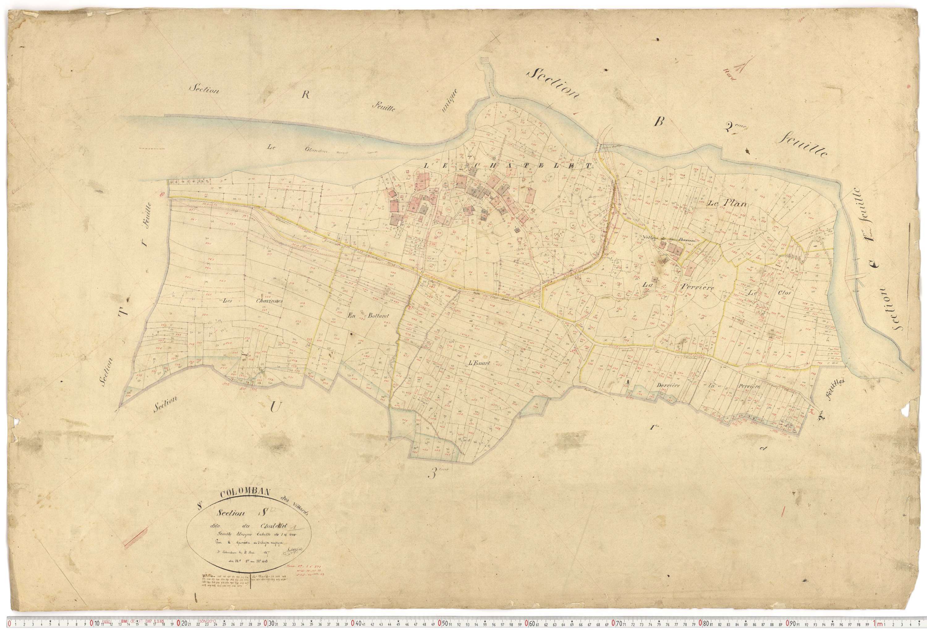 Saint-Colomban-des-Villards - Plans cadastraux du premier cadastre français.
