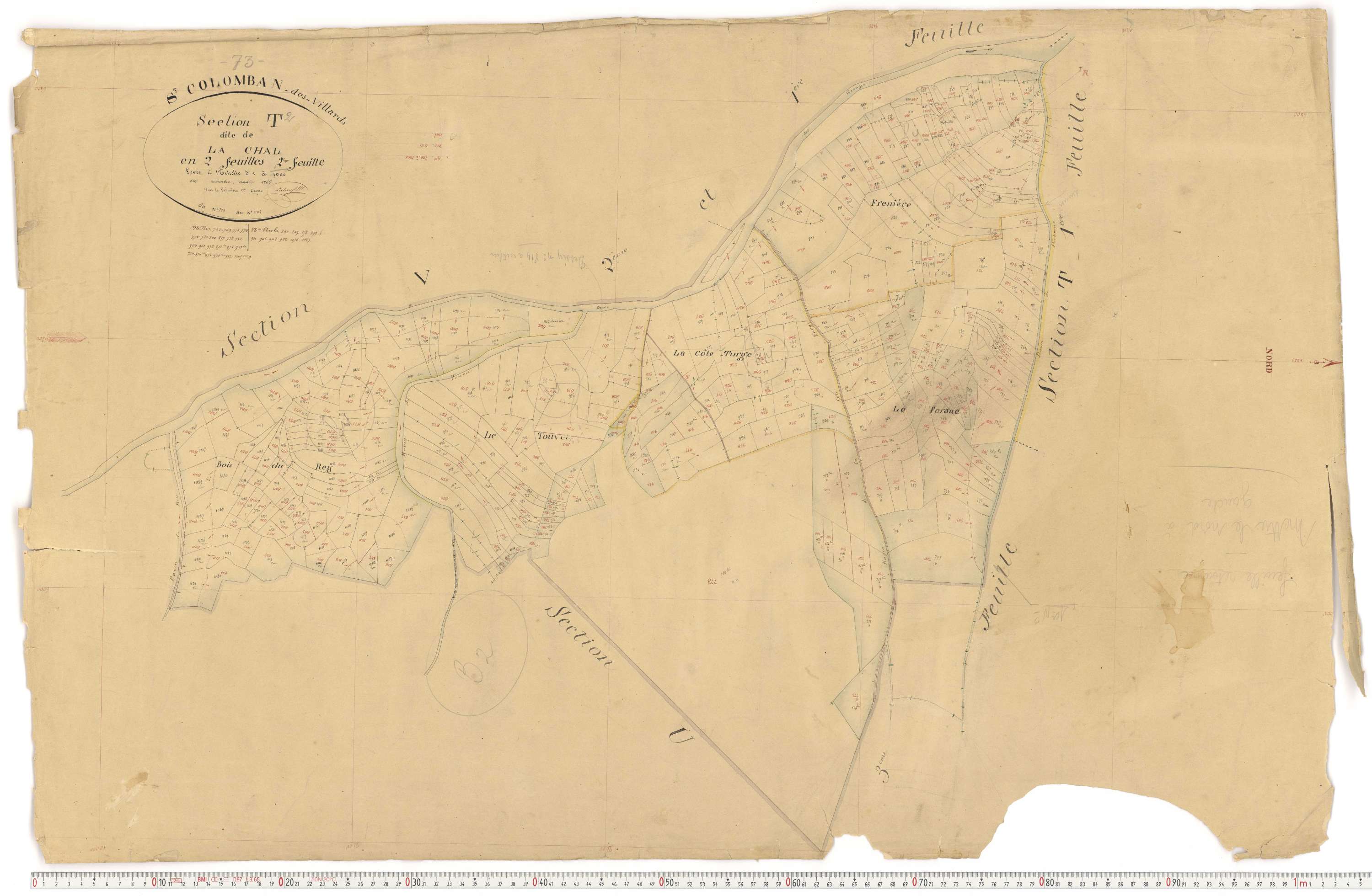 Saint-Colomban-des-Villards - Plans cadastraux du premier cadastre français.