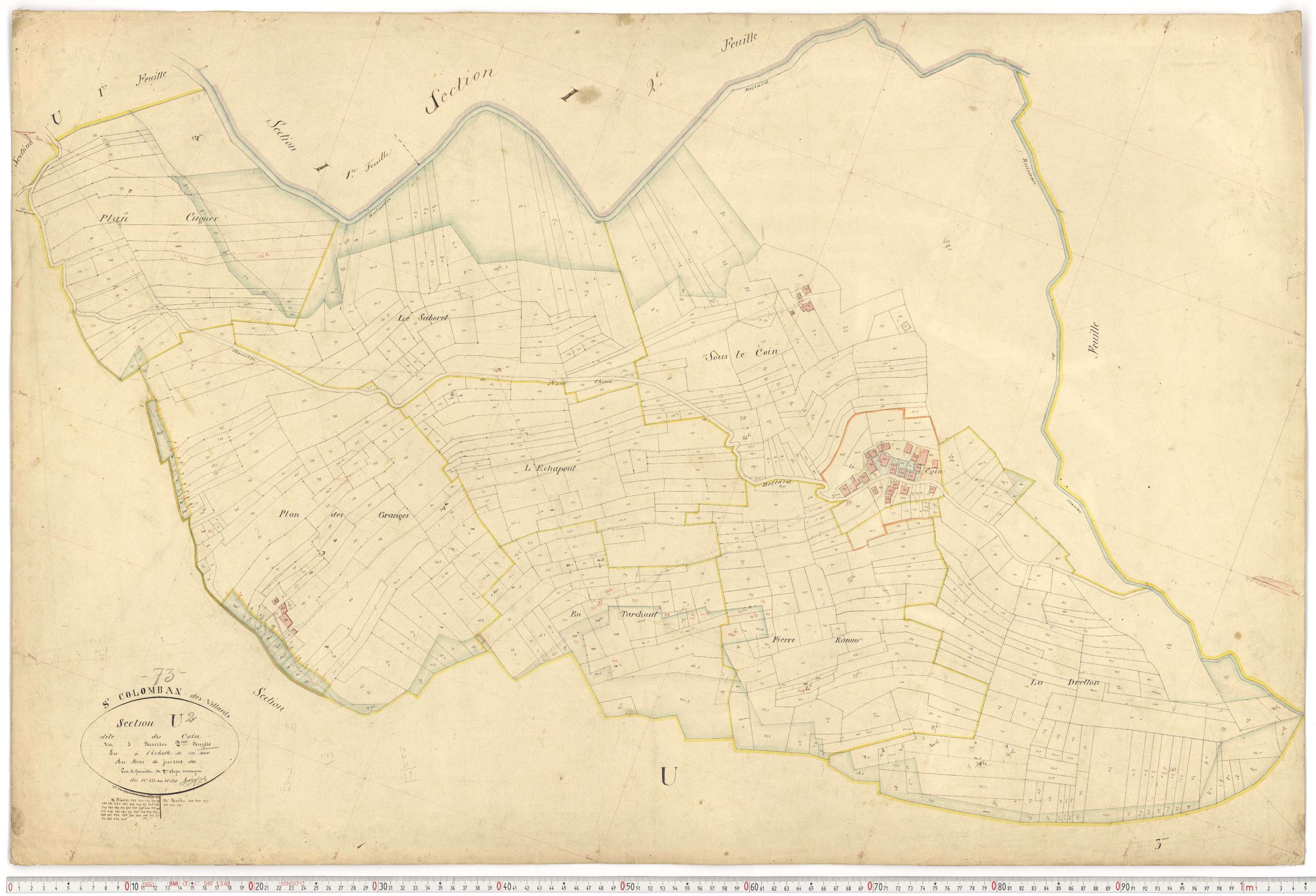 Saint-Colomban-des-Villards - Plans cadastraux du premier cadastre français.