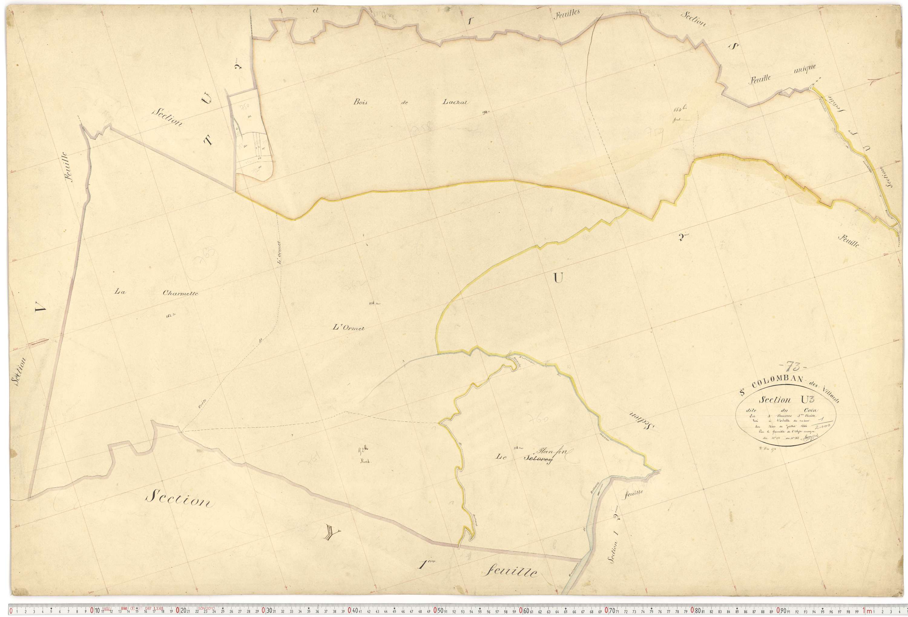 Saint-Colomban-des-Villards - Plans cadastraux du premier cadastre français.