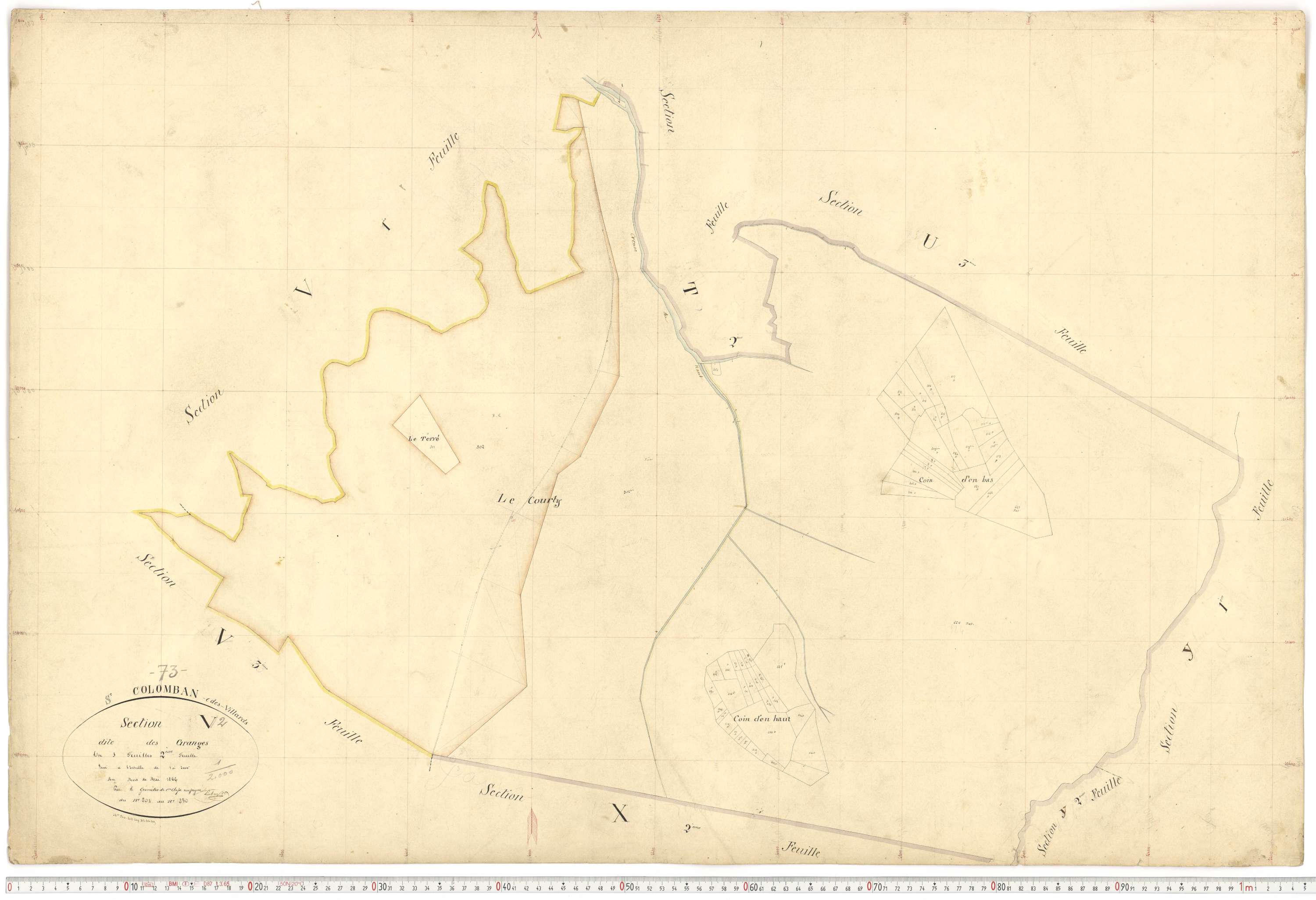 Saint-Colomban-des-Villards - Plans cadastraux du premier cadastre français.