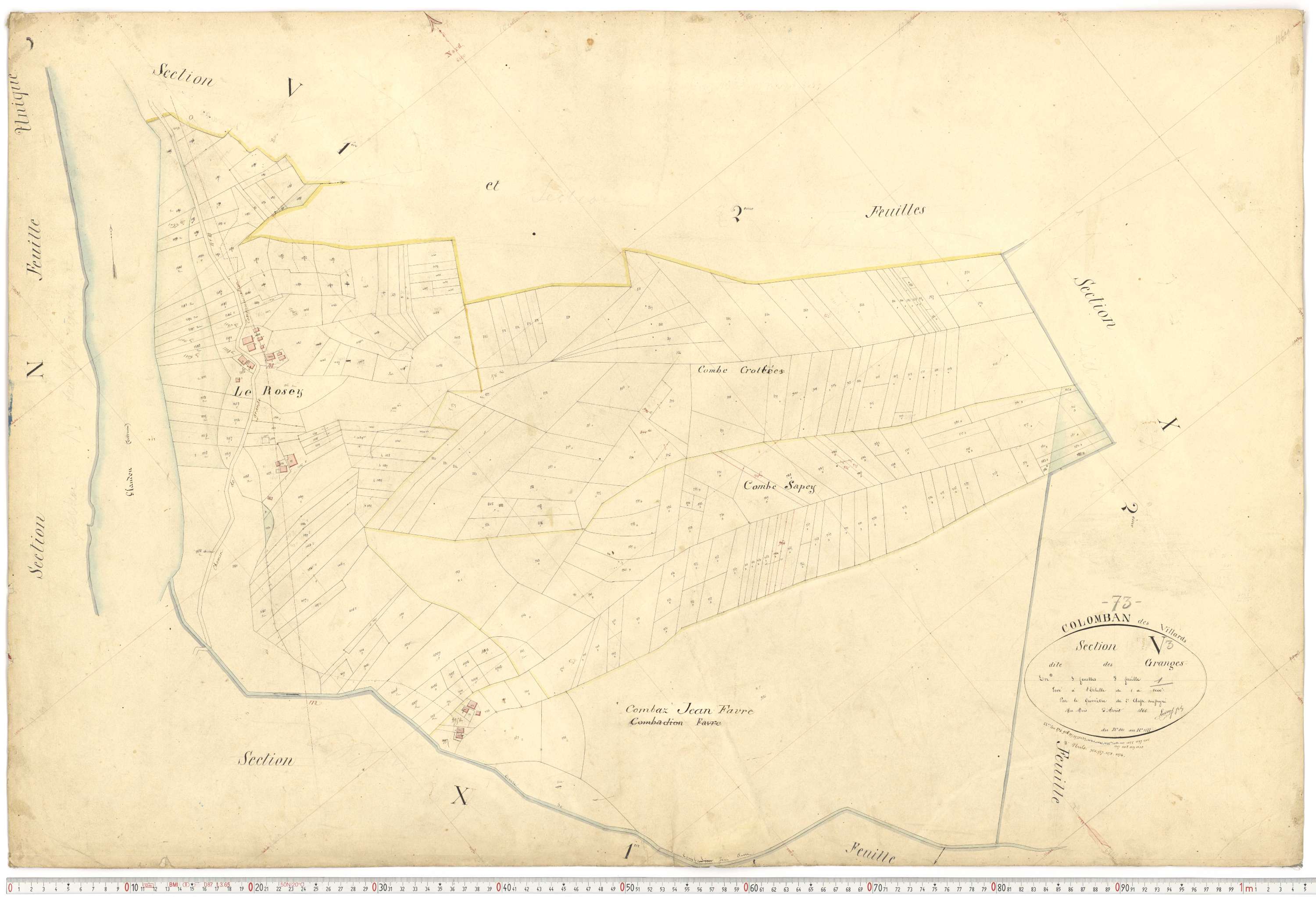 Saint-Colomban-des-Villards - Plans cadastraux du premier cadastre français.