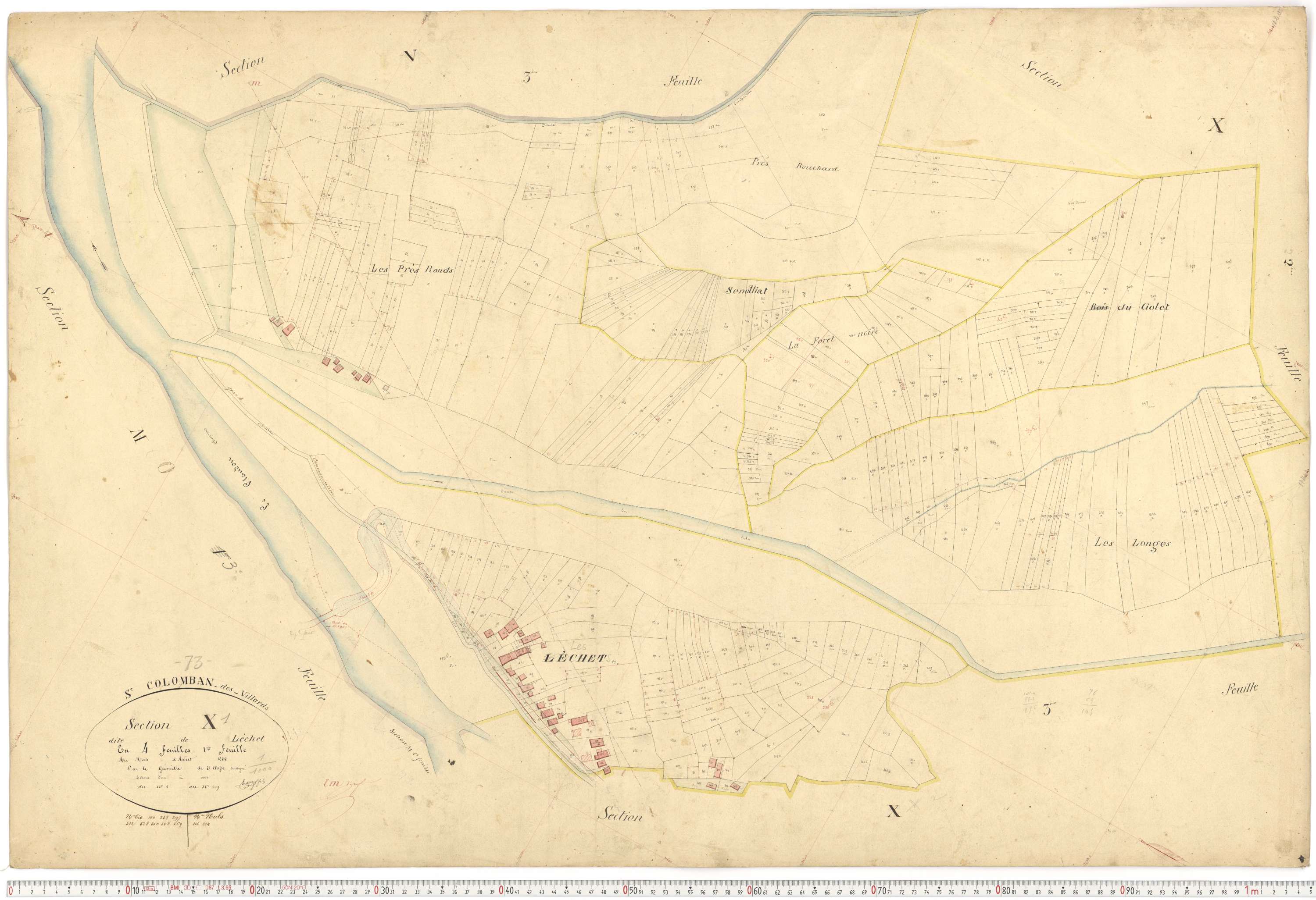 Saint-Colomban-des-Villards - Plans cadastraux du premier cadastre français.