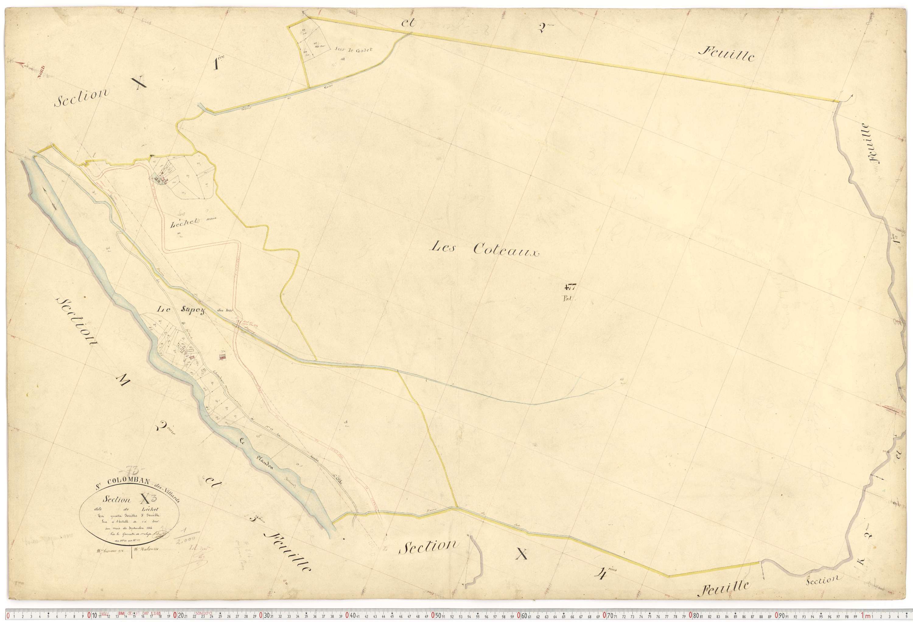Saint-Colomban-des-Villards - Plans cadastraux du premier cadastre français.