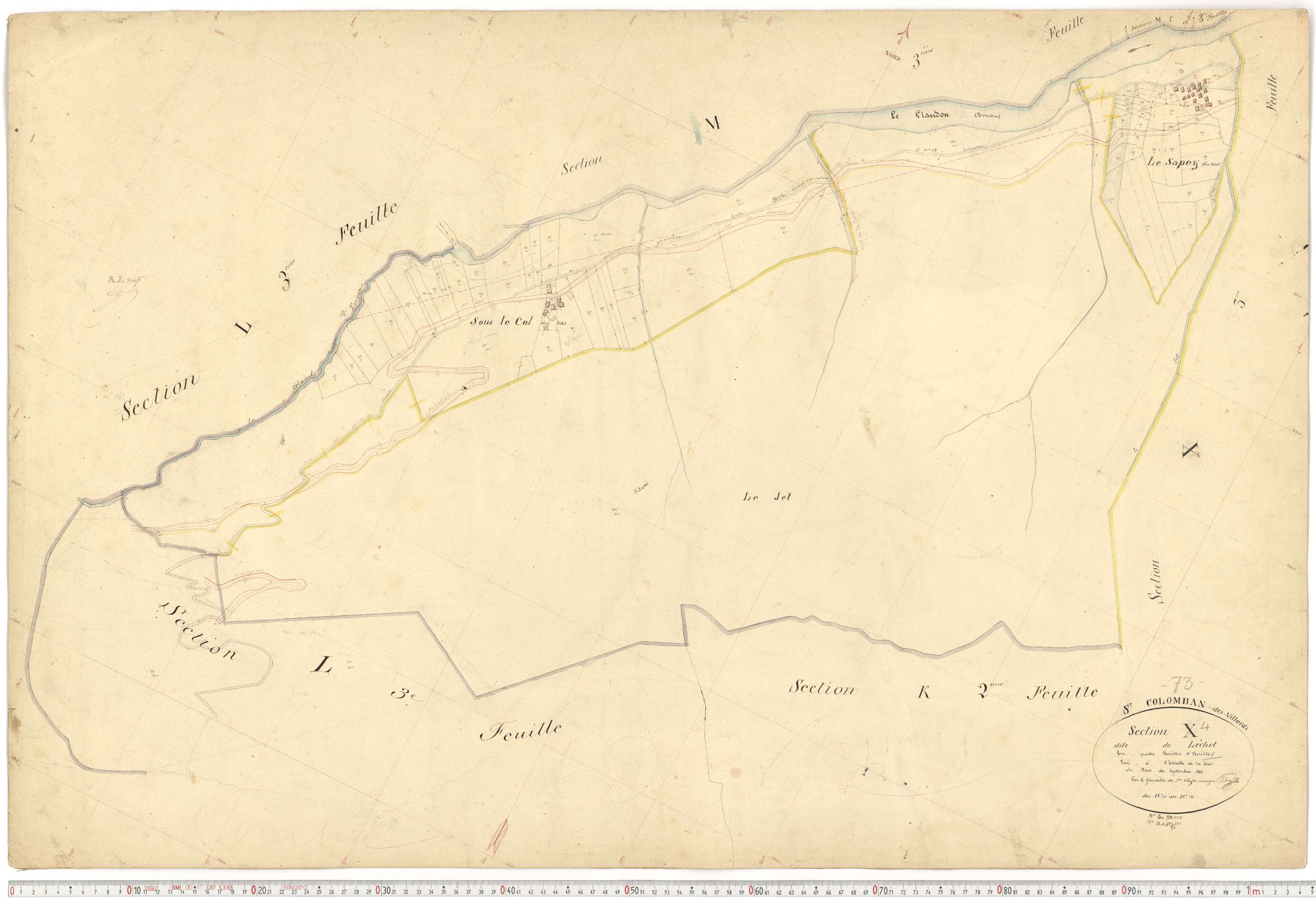 Saint-Colomban-des-Villards - Plans cadastraux du premier cadastre français.
