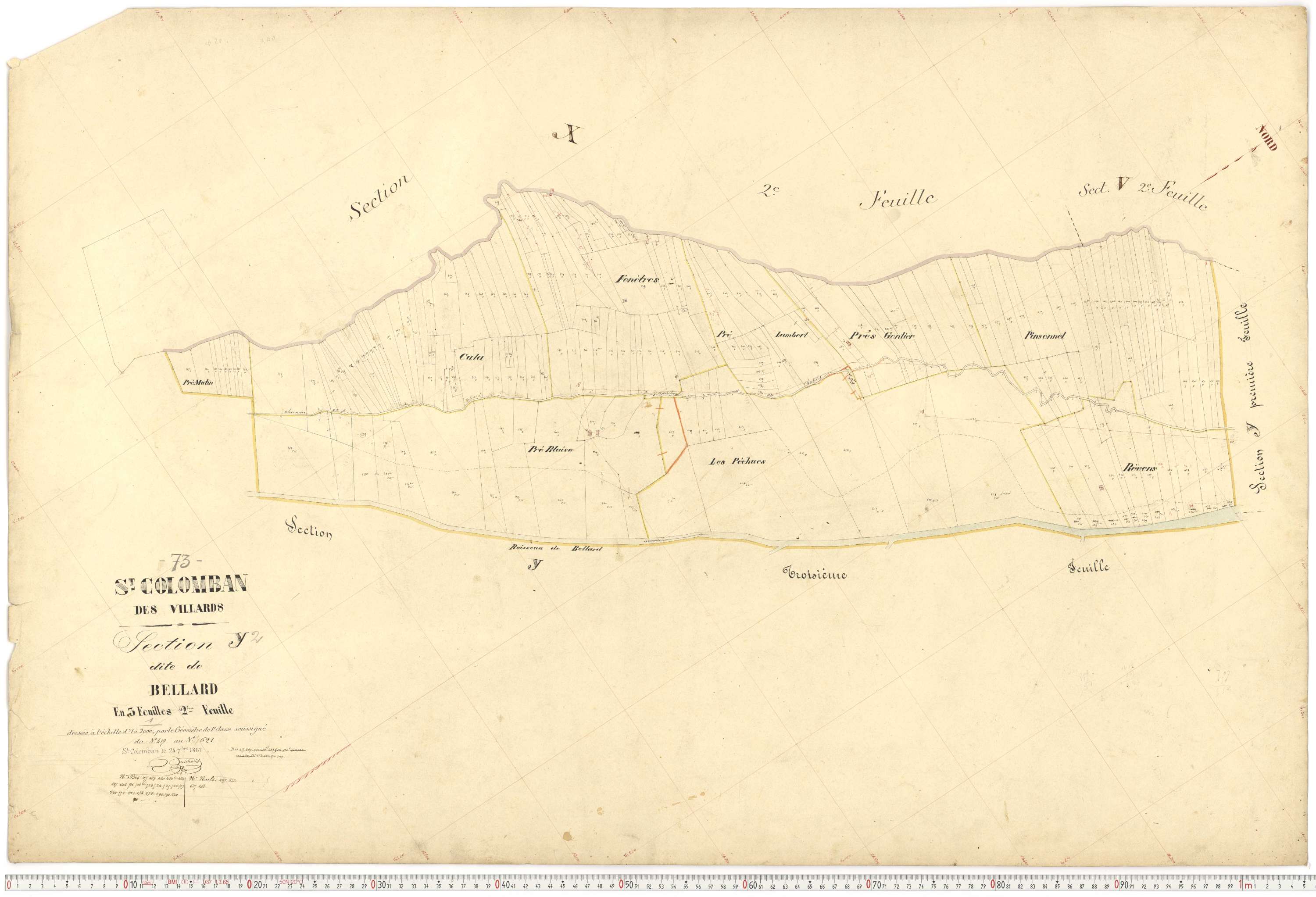 Saint-Colomban-des-Villards - Plans cadastraux du premier cadastre français.