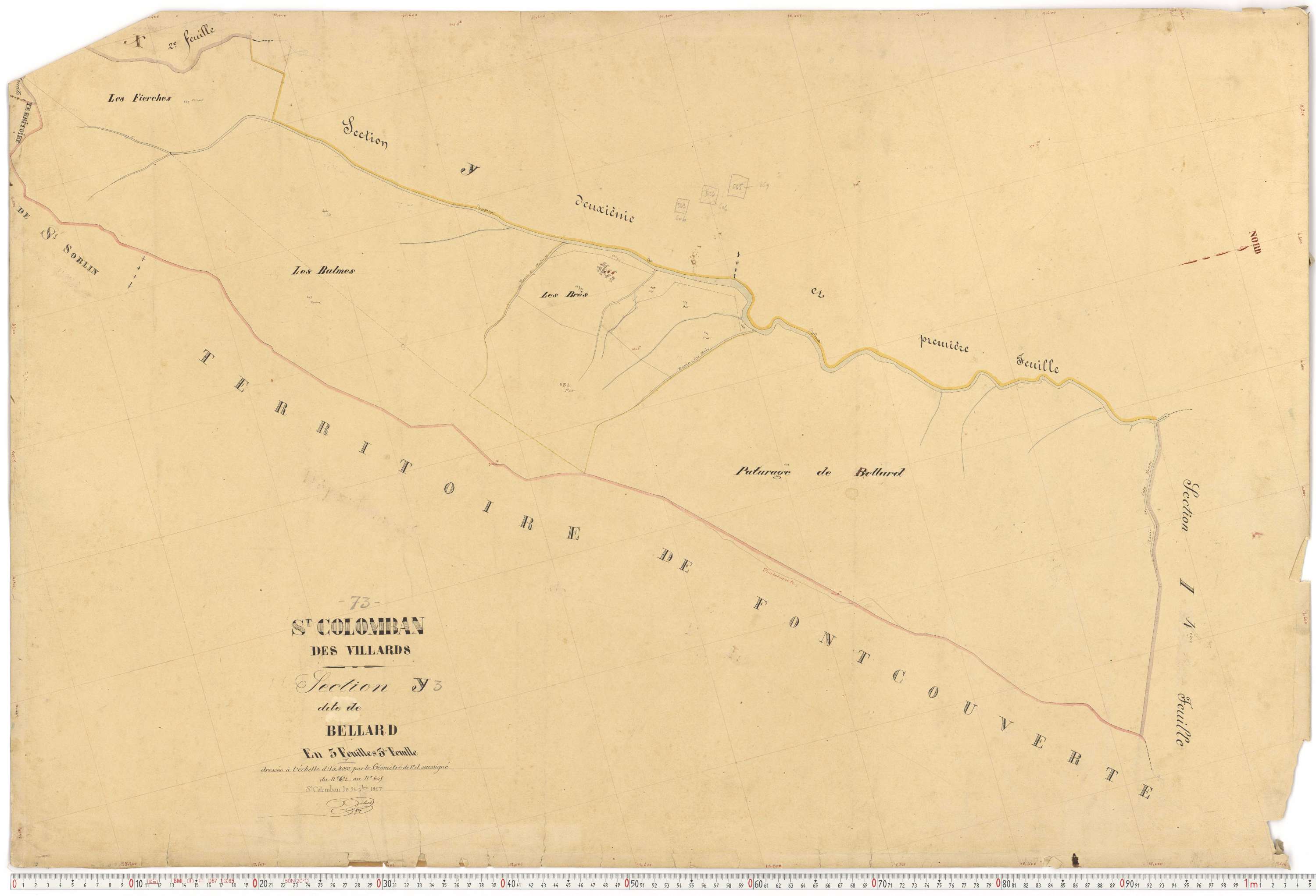 Saint-Colomban-des-Villards - Plans cadastraux du premier cadastre français.